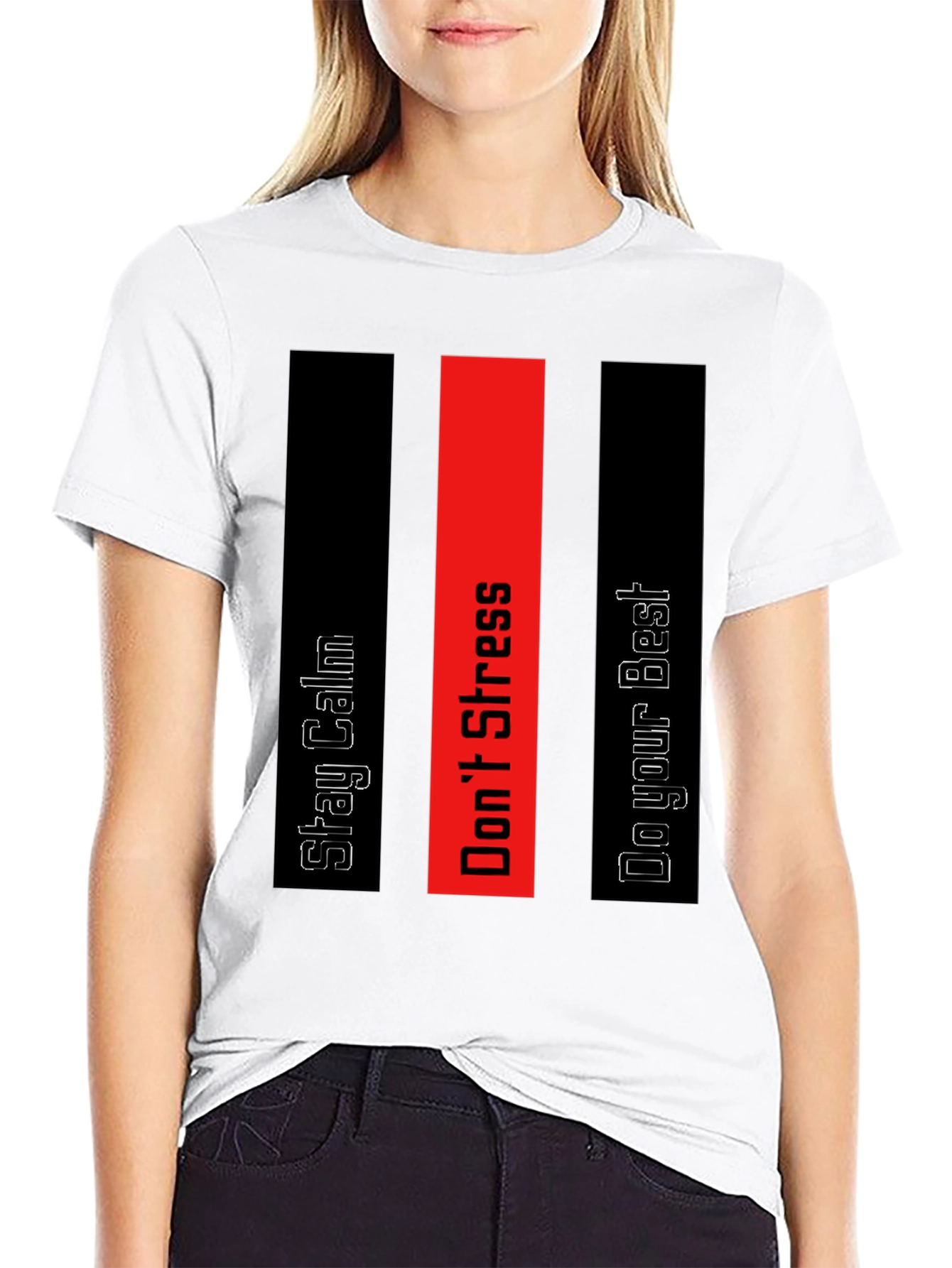 Motivational Graphic Tee - Stay Calm Do Your Best