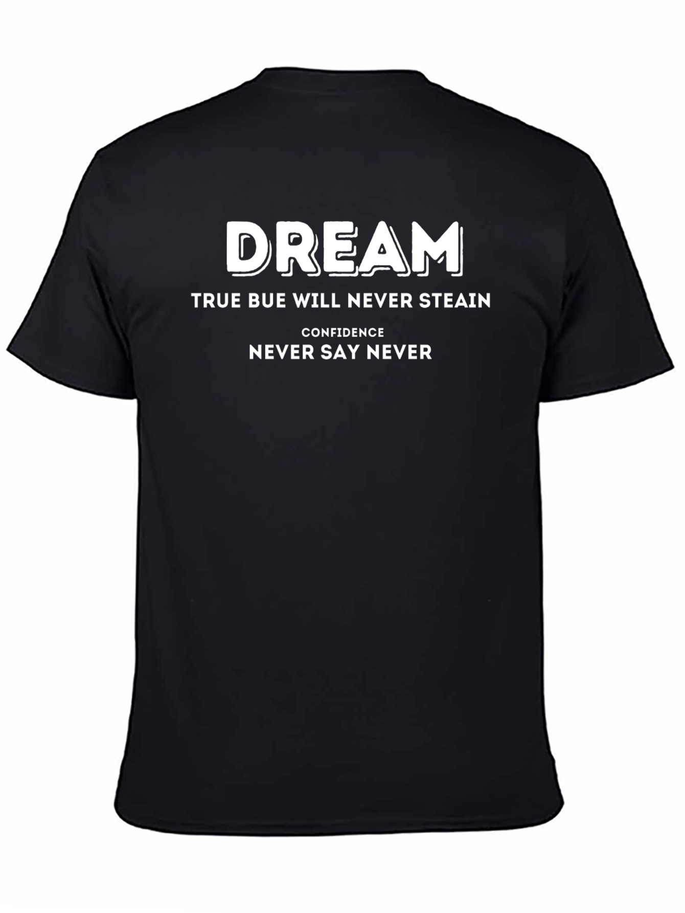 Dream True Bue Graphic Black T-Shirt