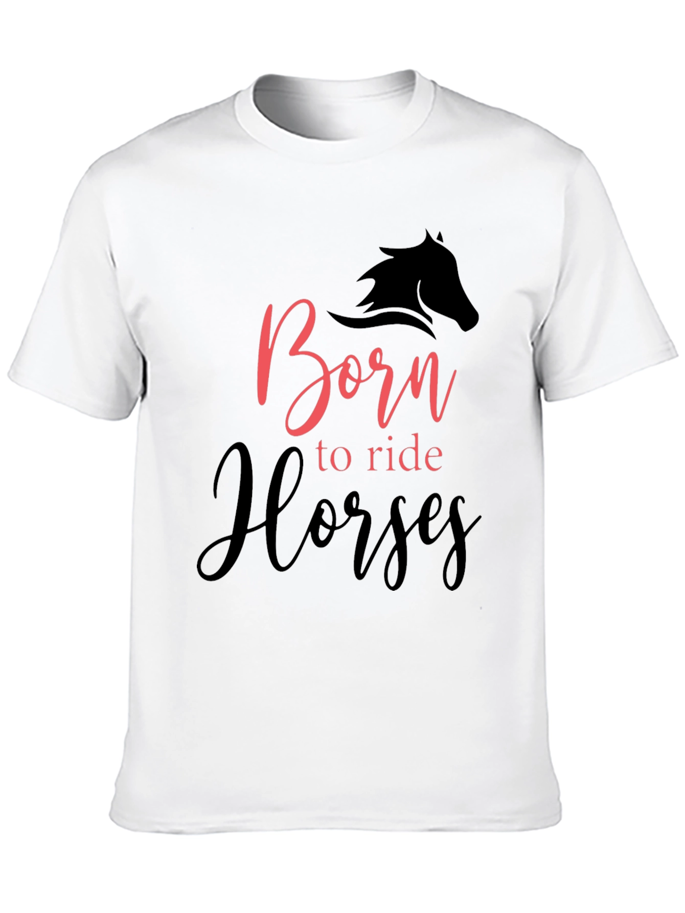 Born to Ride Horses Black T-Shirt