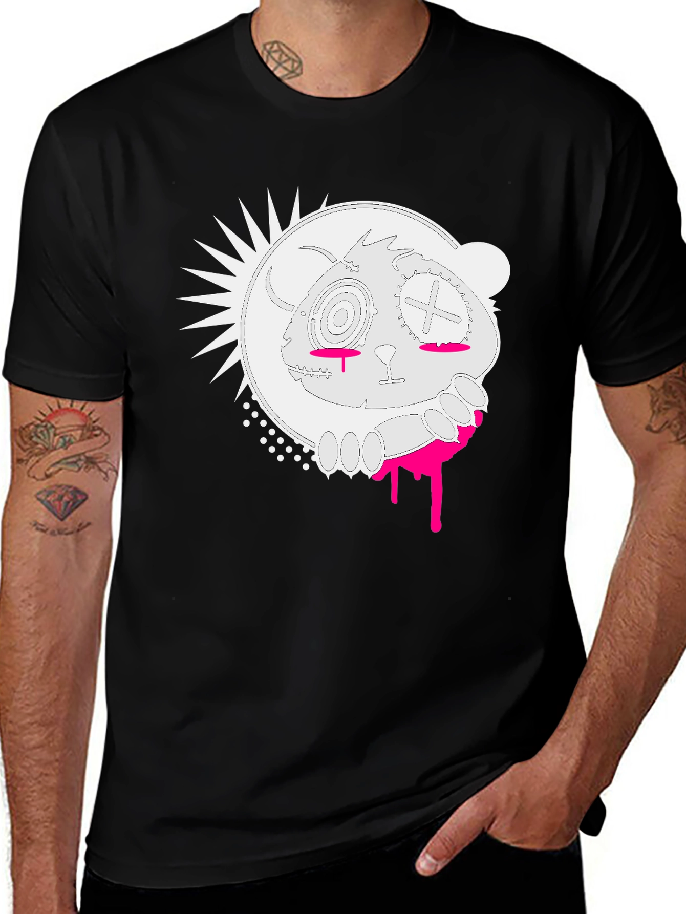 Graphic Tee - Cartoon Bear Drip