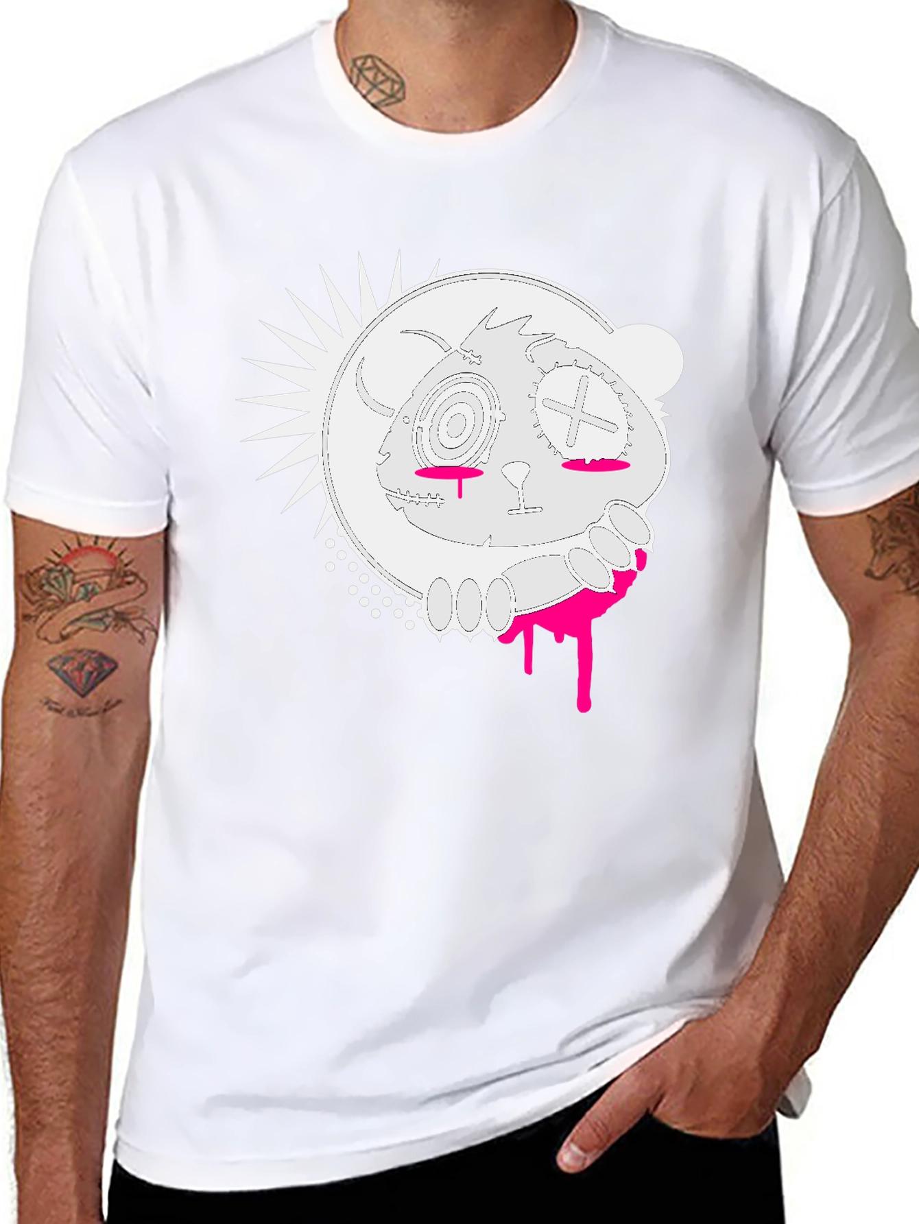 Graphic Tee - Cartoon Bear Drip