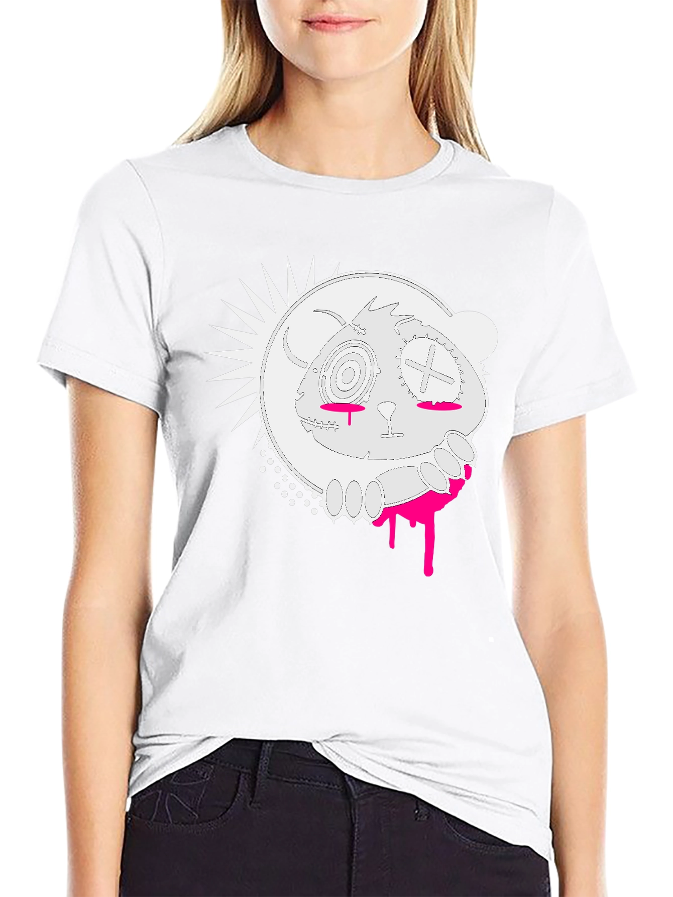 Graphic Tee - Cartoon Bear Drip
