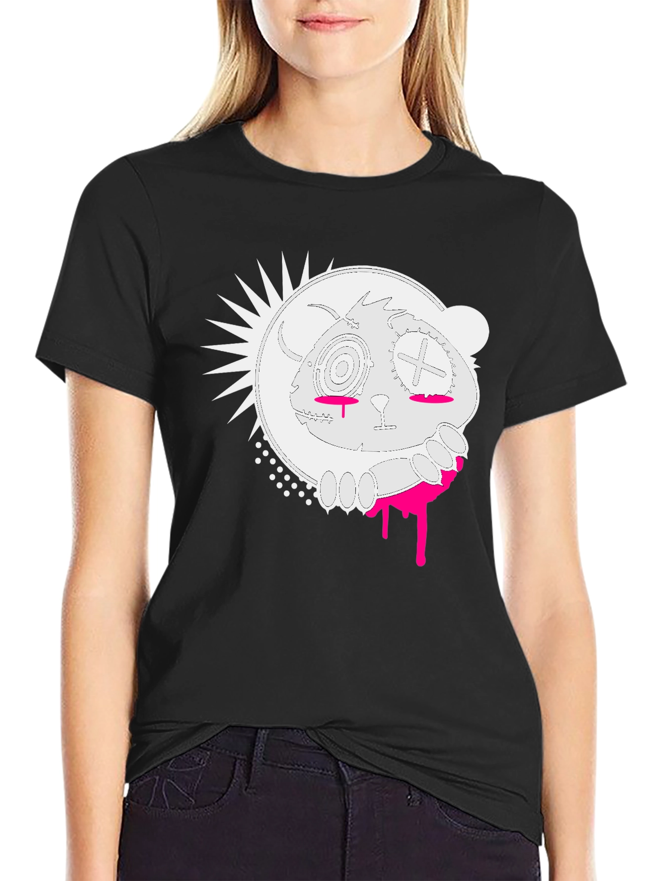 Graphic Tee - Cartoon Bear Drip