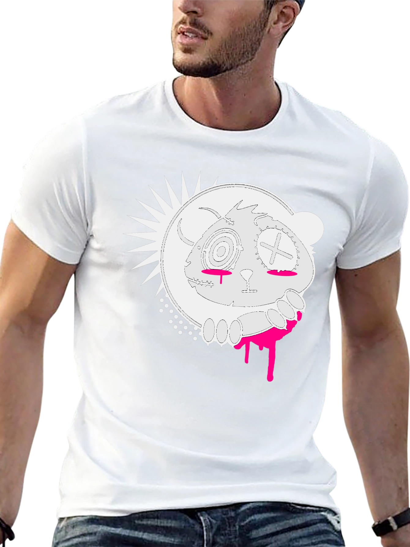 Graphic Tee - Cartoon Bear Drip