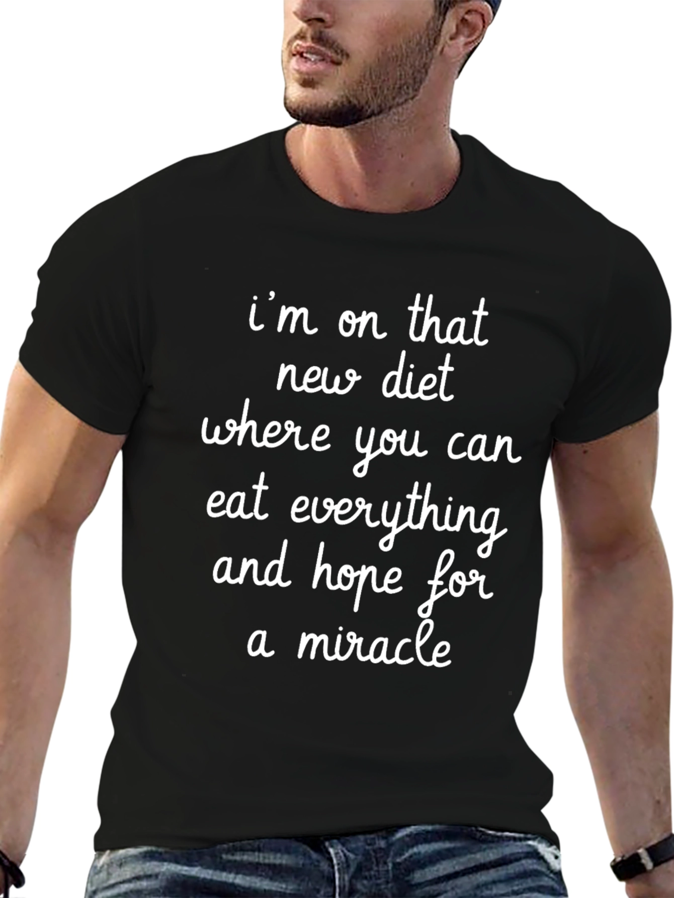 Humorous Diet Slogan T-Shirt - Eat Everything!