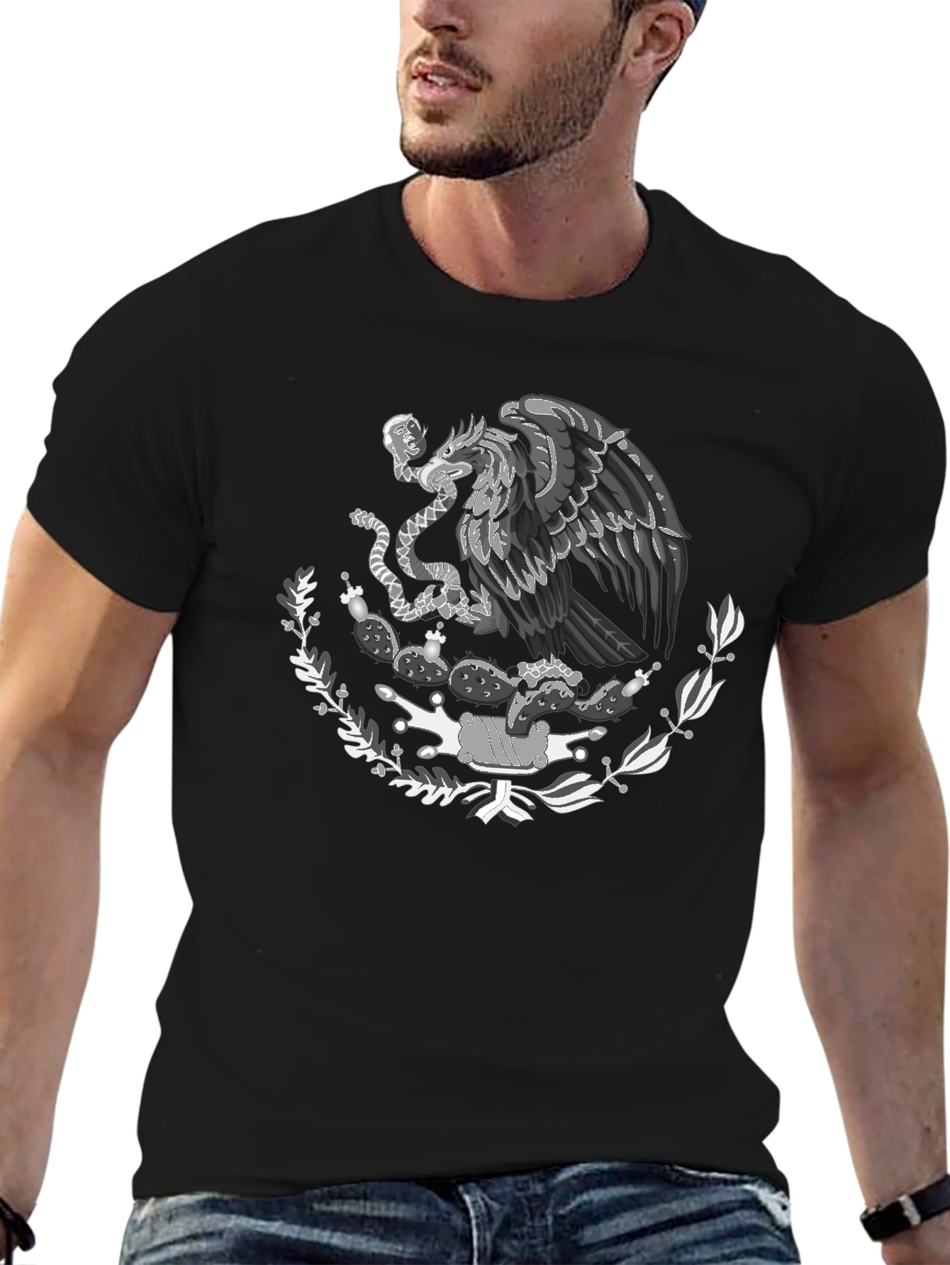 Mexican Eagle T-Shirt - Black