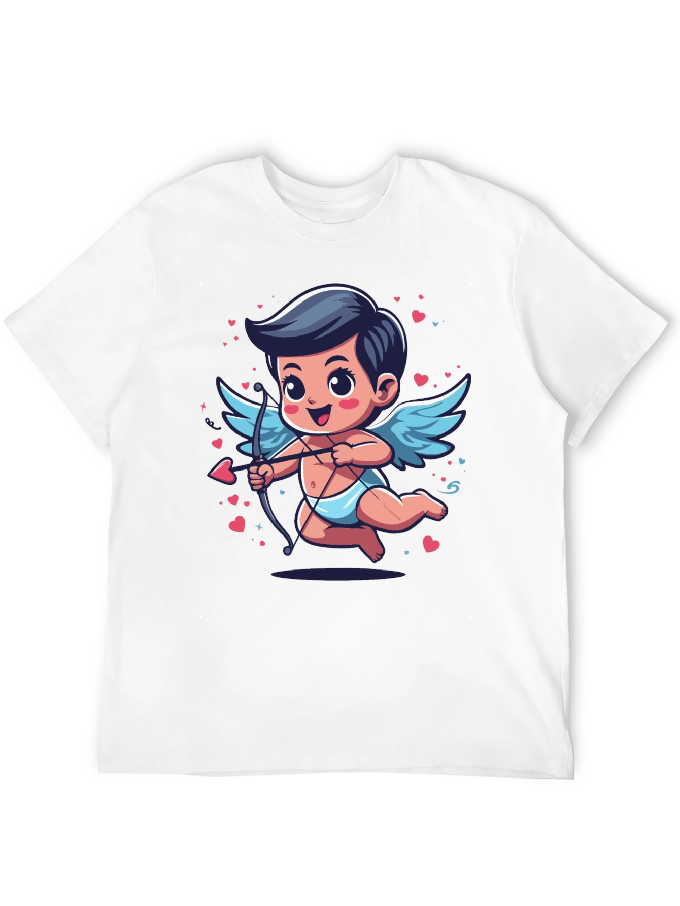 Cupid Valentines Day Graphic Tee - Black