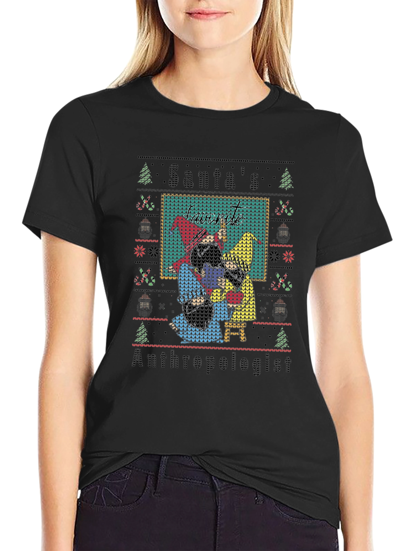 Santas Anthropologist Graphic Tee Holiday Style