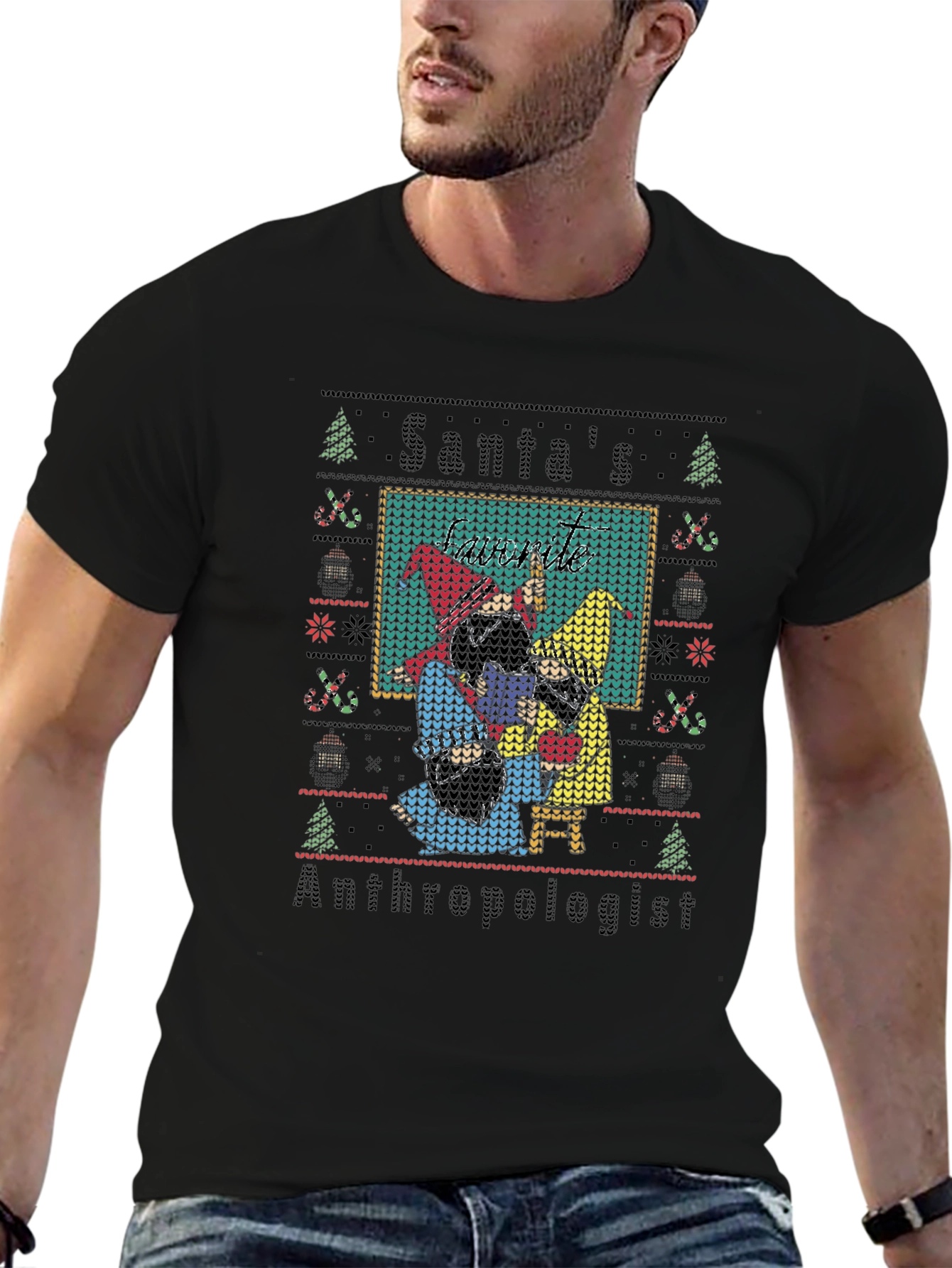 Santas Anthropologist Graphic Tee Holiday Style