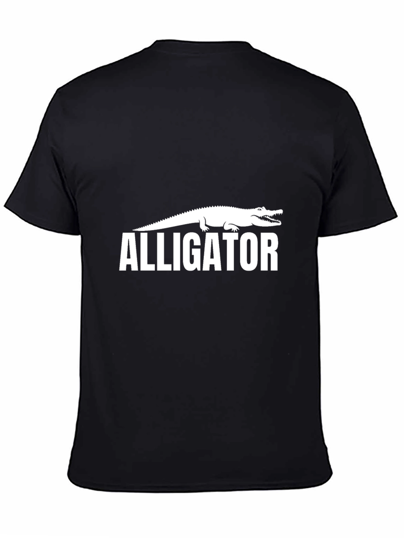 Alligator Graphic Tee - Stylish Black Cotton T-Shirt