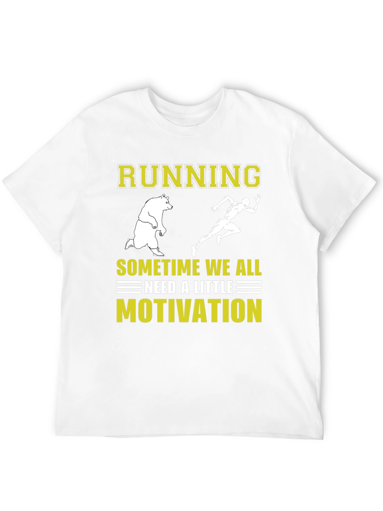 Running Motivation T-Shirt - Bear Chasing Runner