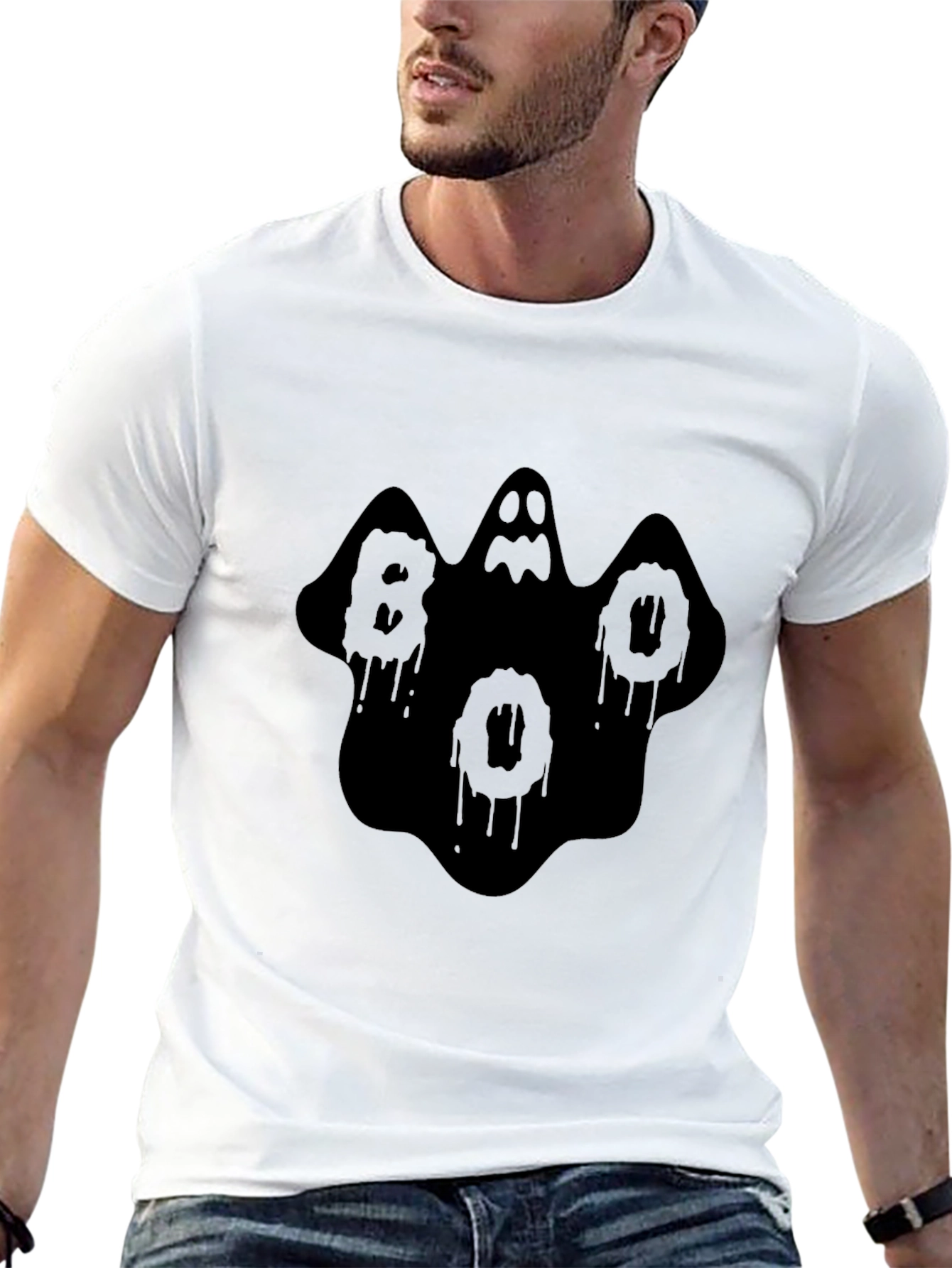 Boo Ghost T-Shirt - Spooky Halloween Tee