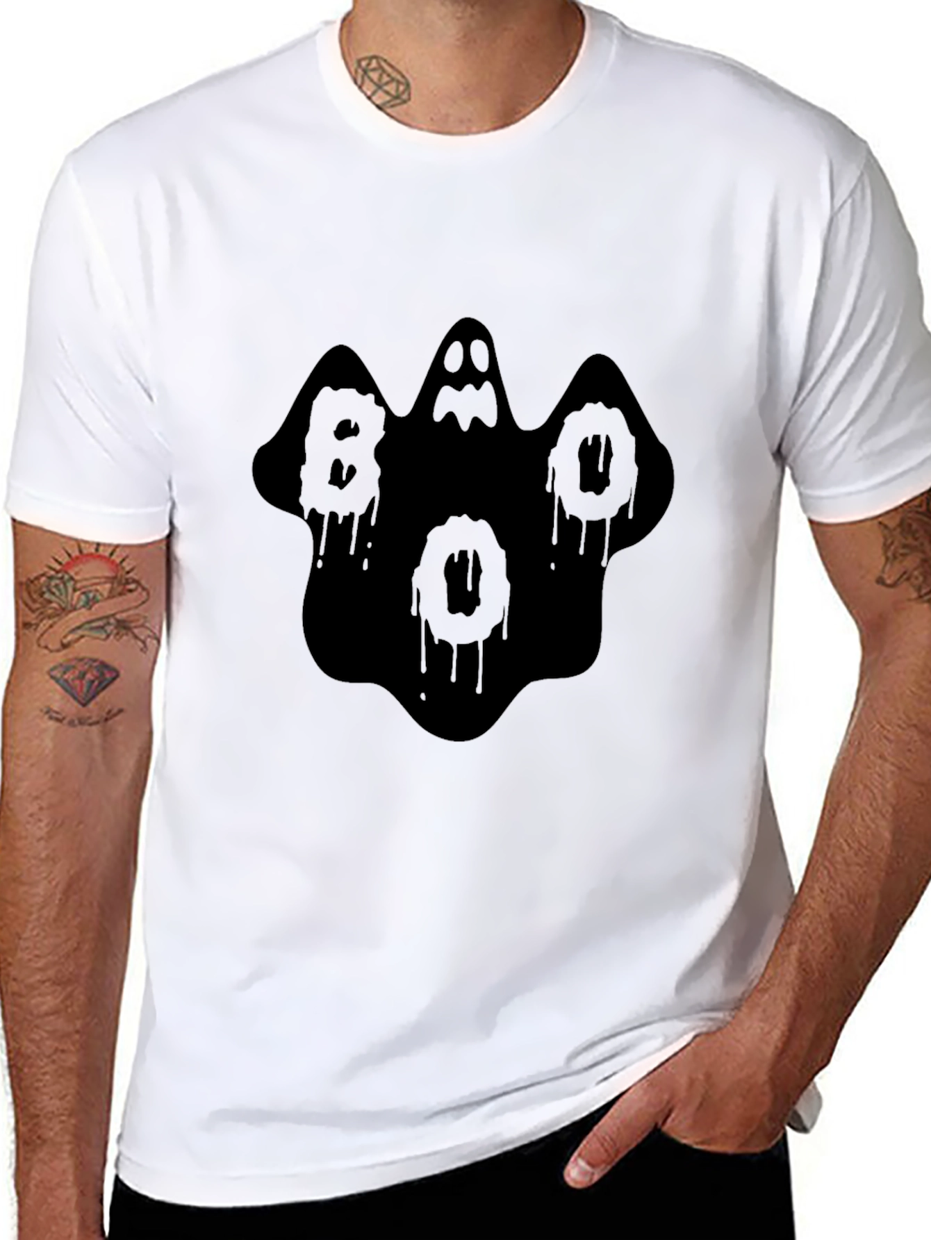 Boo Ghost T-Shirt - Spooky Halloween Tee