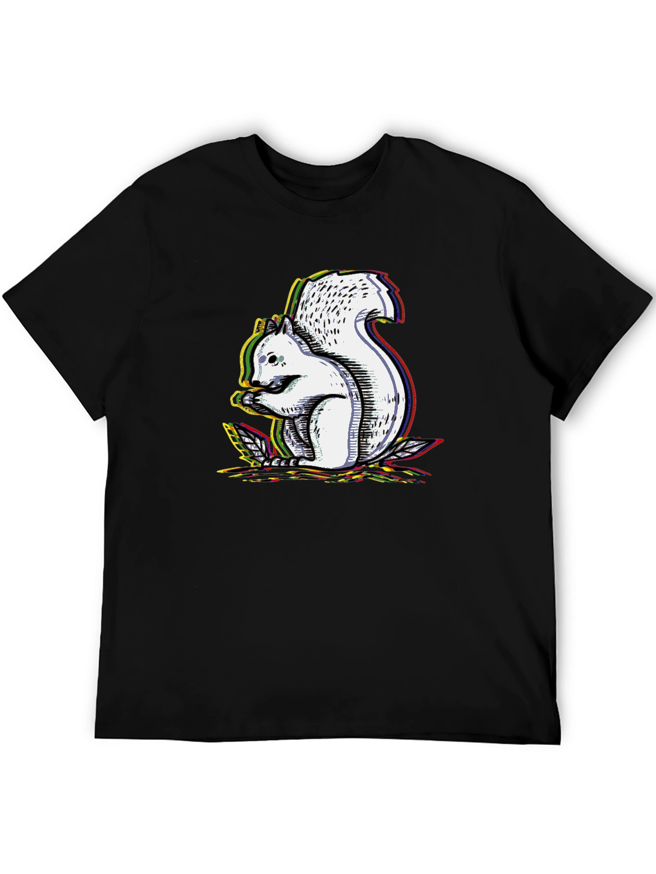 Squirrel Graphic Black T-Shirt