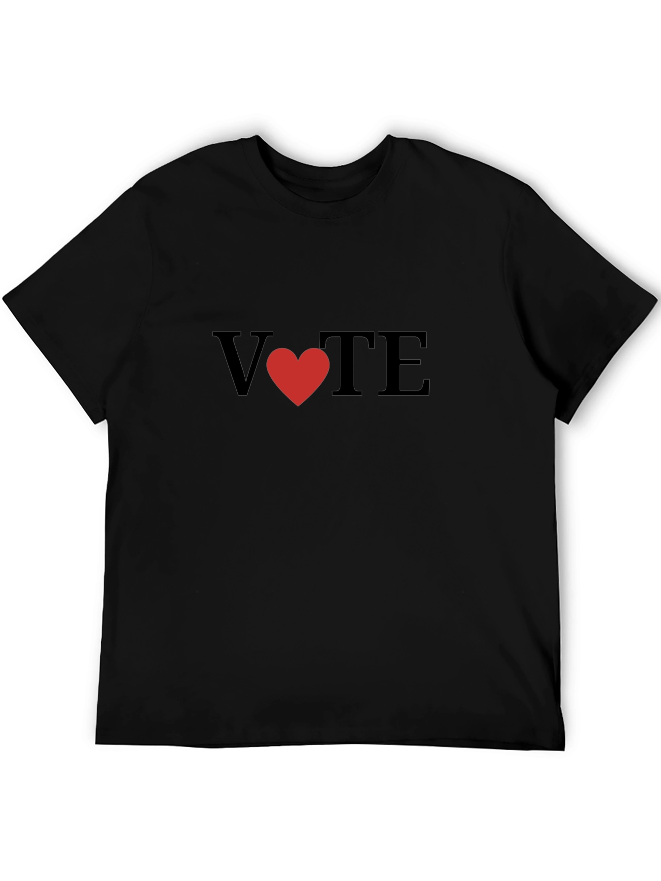 Vote with Heart Black T-Shirt