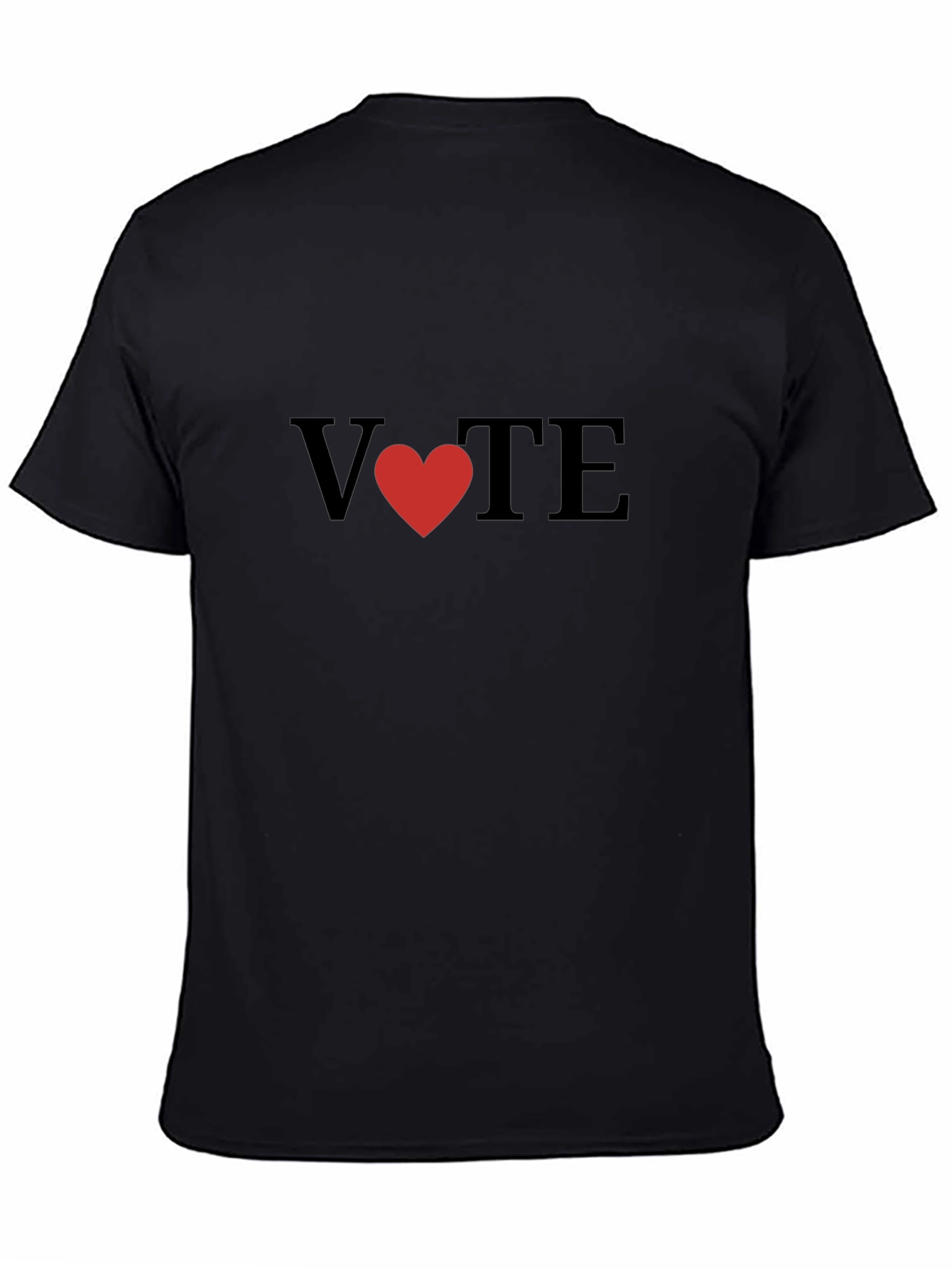 Vote with Heart Black T-Shirt