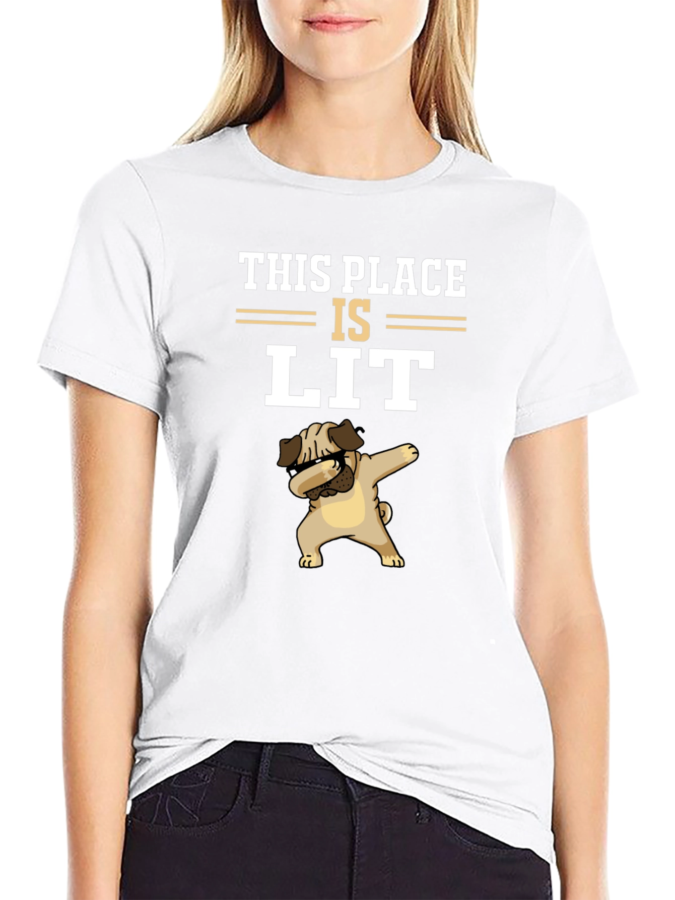 This Place Is Lit Pug T-Shirt