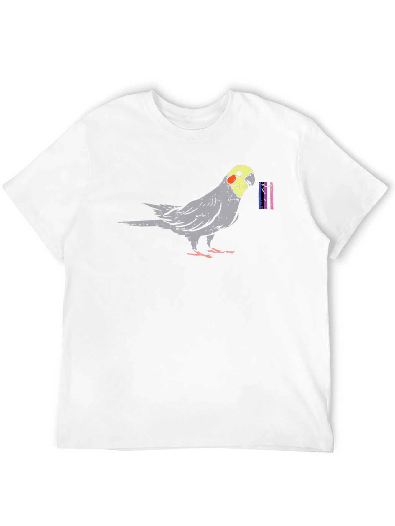 Cockatiel Bird Transgender Pride Flag T-Shirt