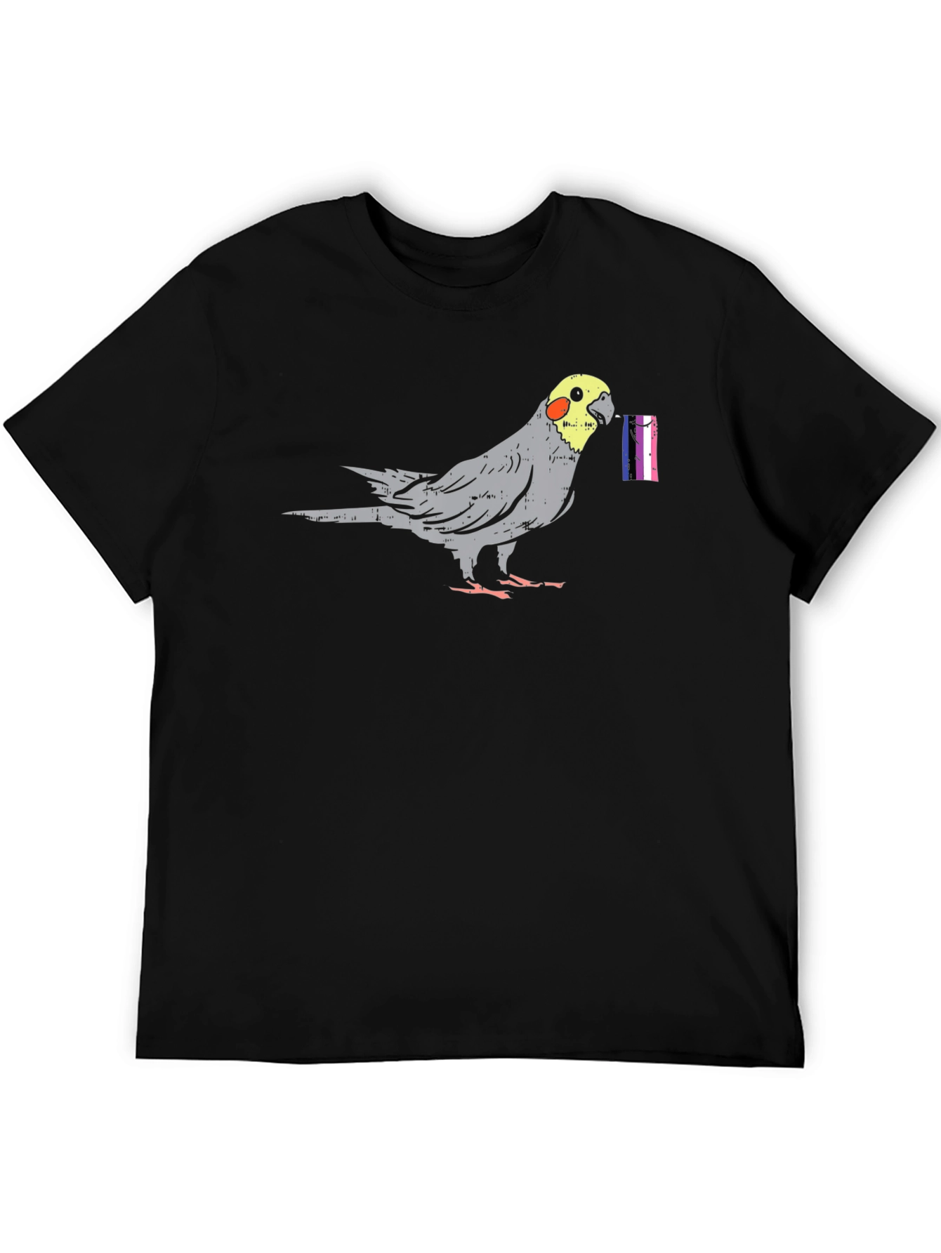 Cockatiel Bird Transgender Pride Flag T-Shirt