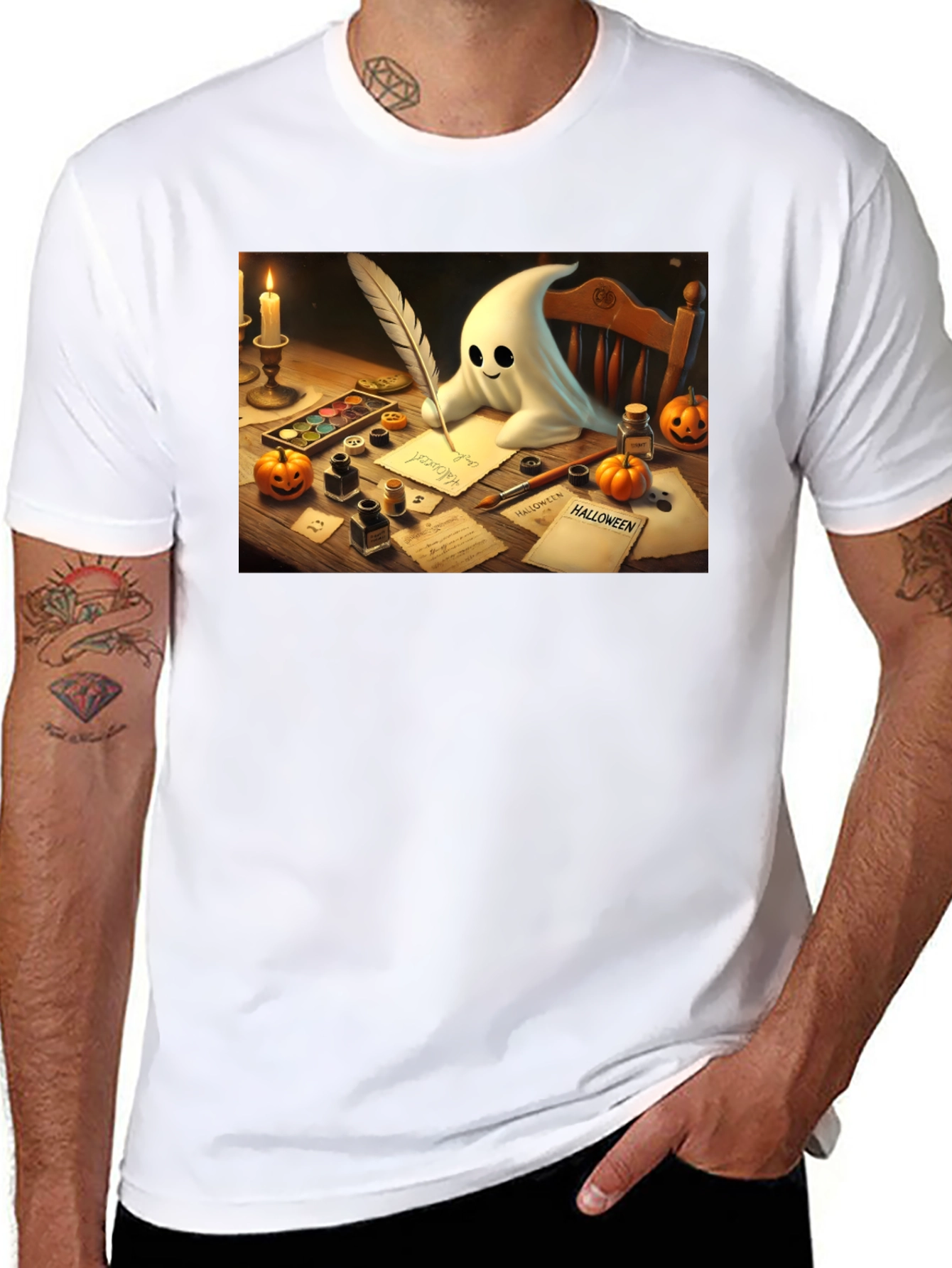 Spooky Season Ghost Writer T-Shirt