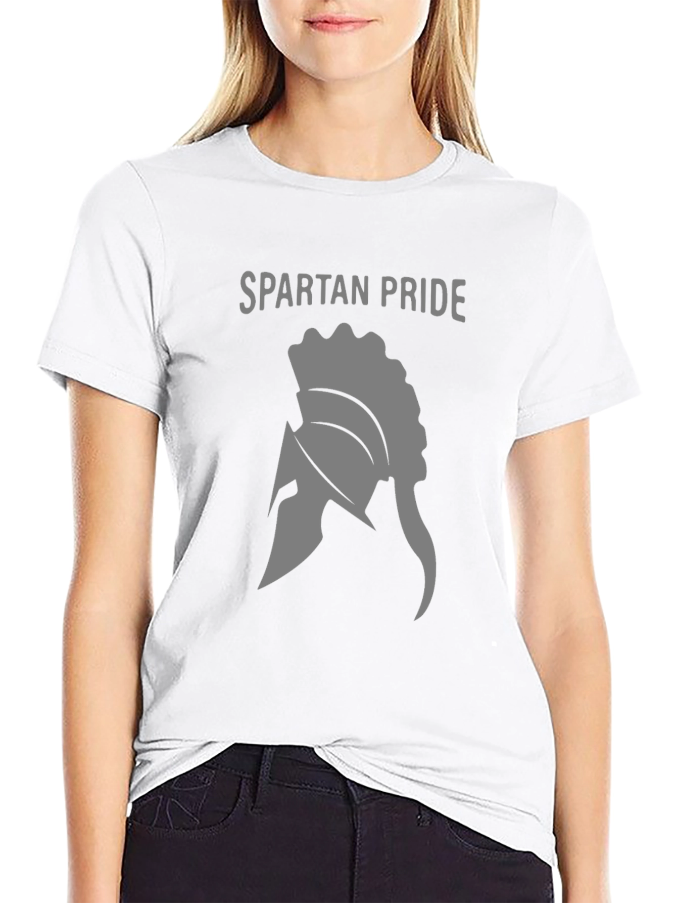 Spartan Pride Black T-Shirt - Helmet Design