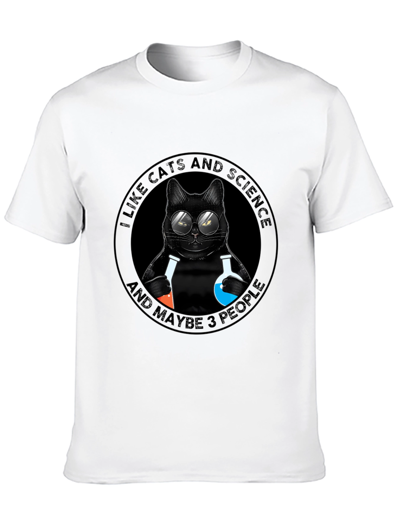 Funny Cat Science T-Shirt: I Like Cats And Science