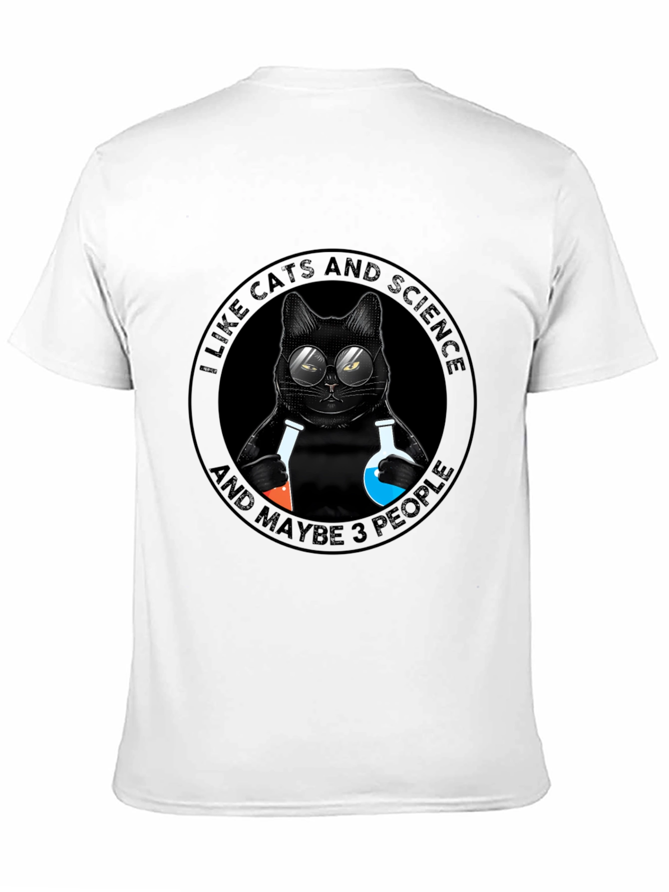 Funny Cat Science T-Shirt: I Like Cats And Science