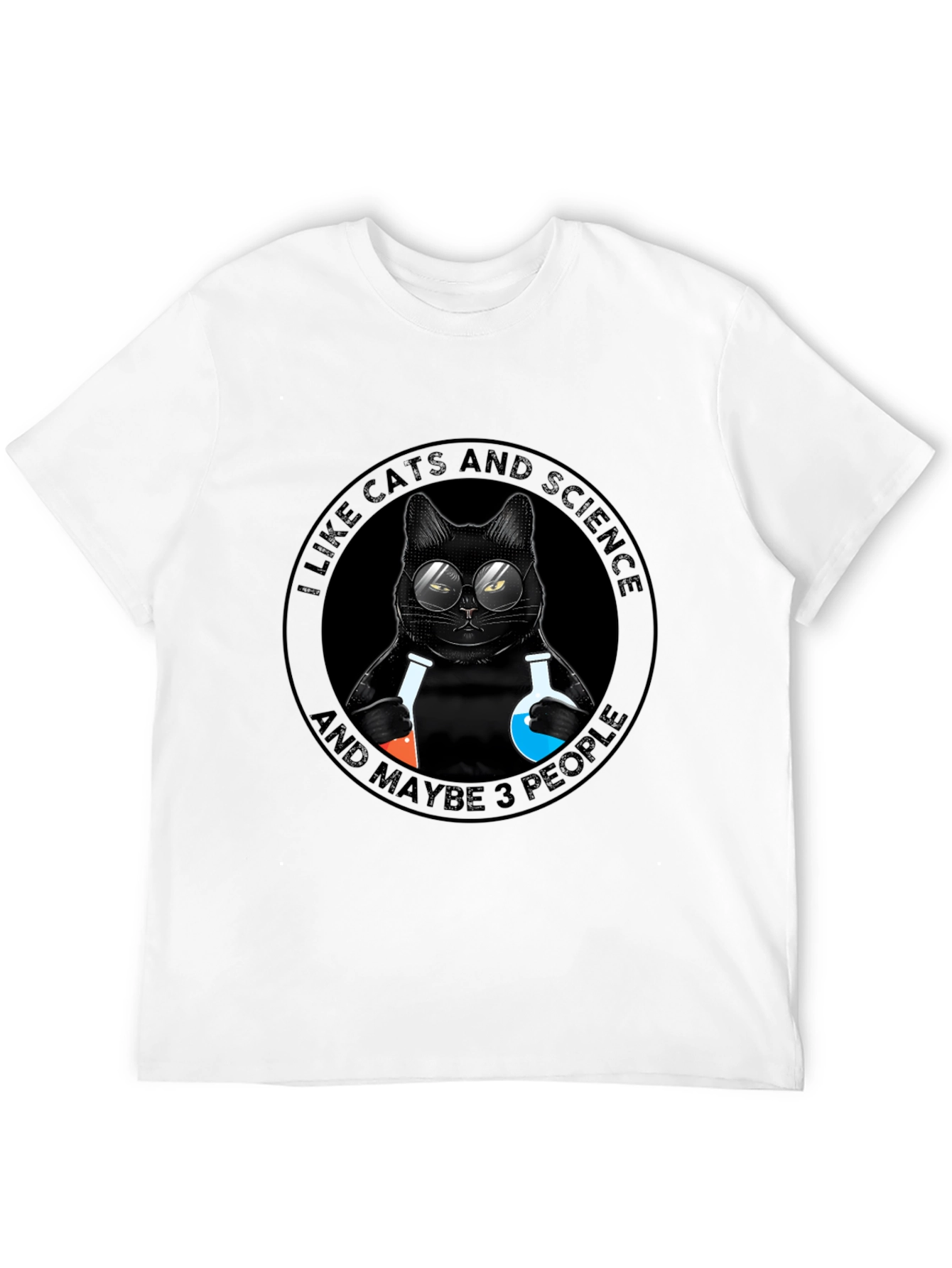 Funny Cat Science T-Shirt: I Like Cats And Science