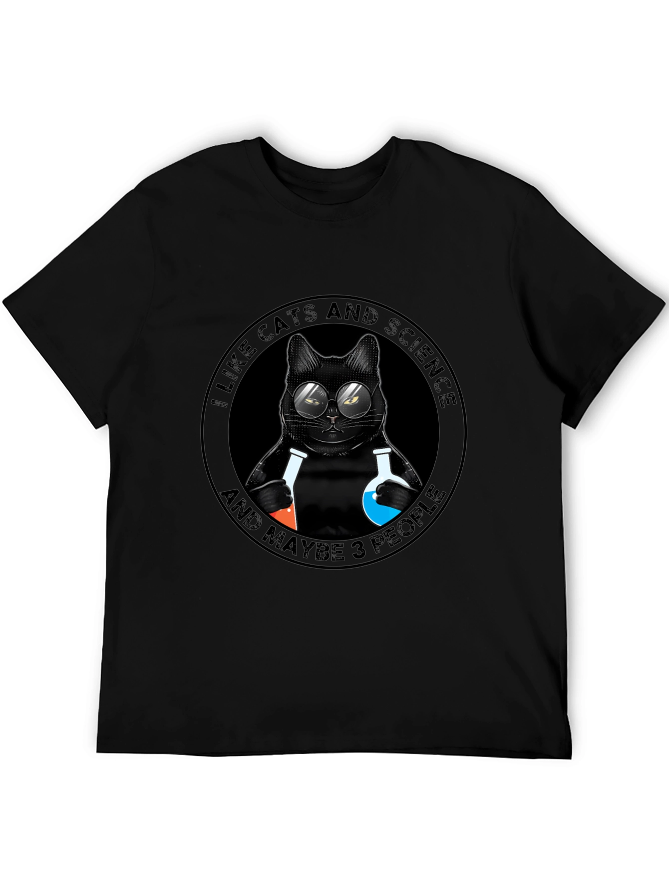 Funny Cat Science T-Shirt: I Like Cats And Science