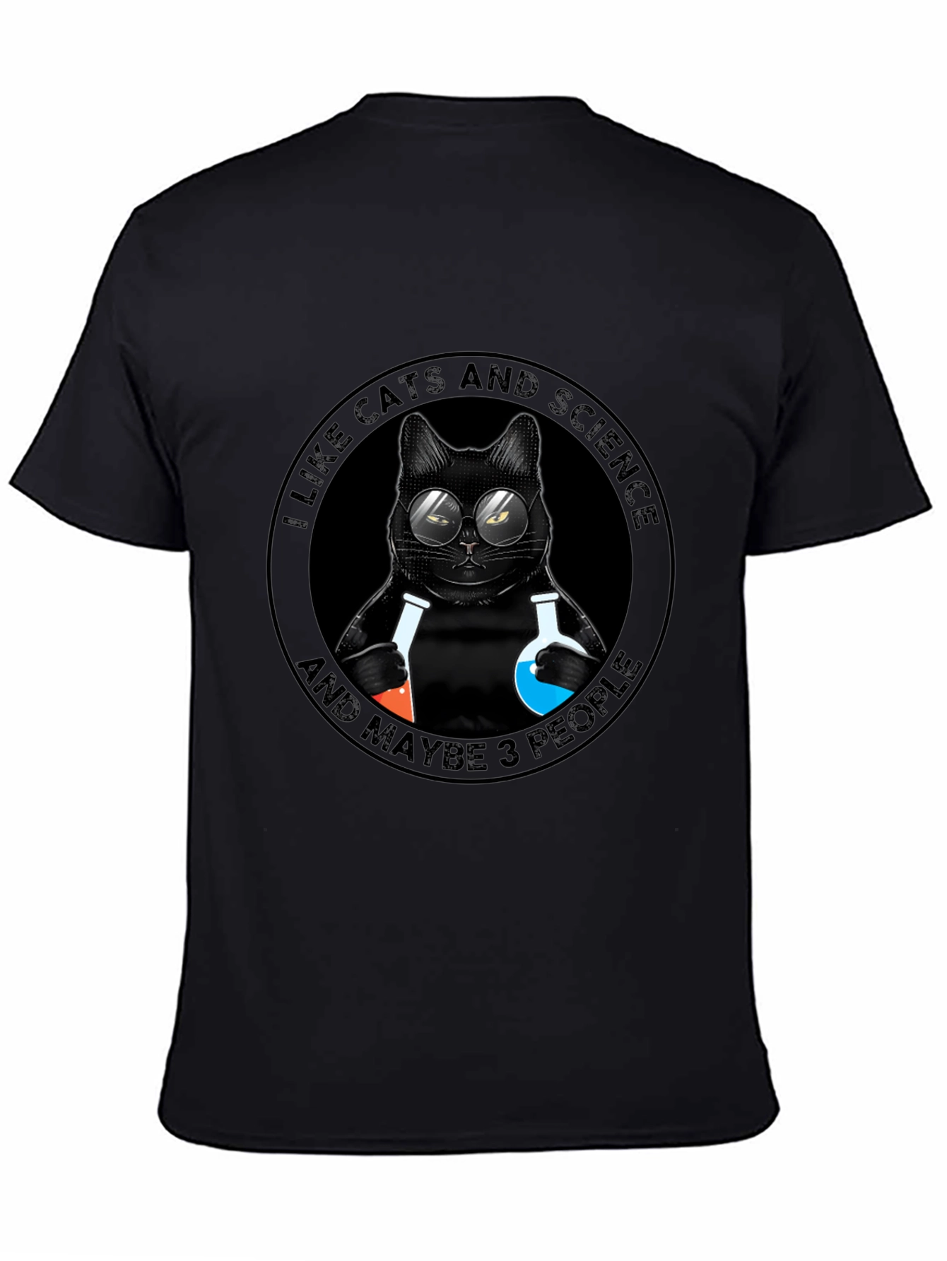 Funny Cat Science T-Shirt: I Like Cats And Science