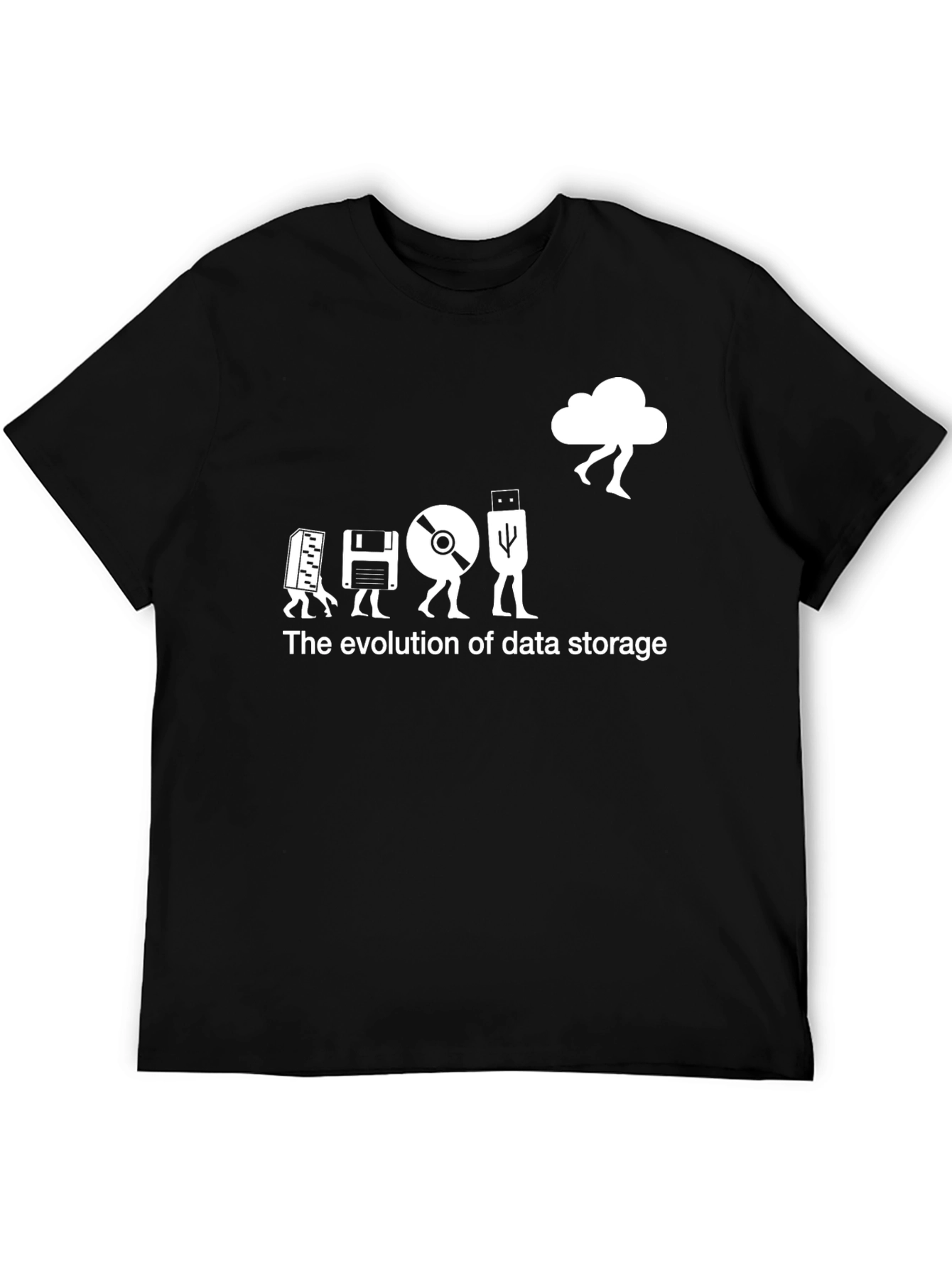 Data Storage Evolution Black T-Shirt