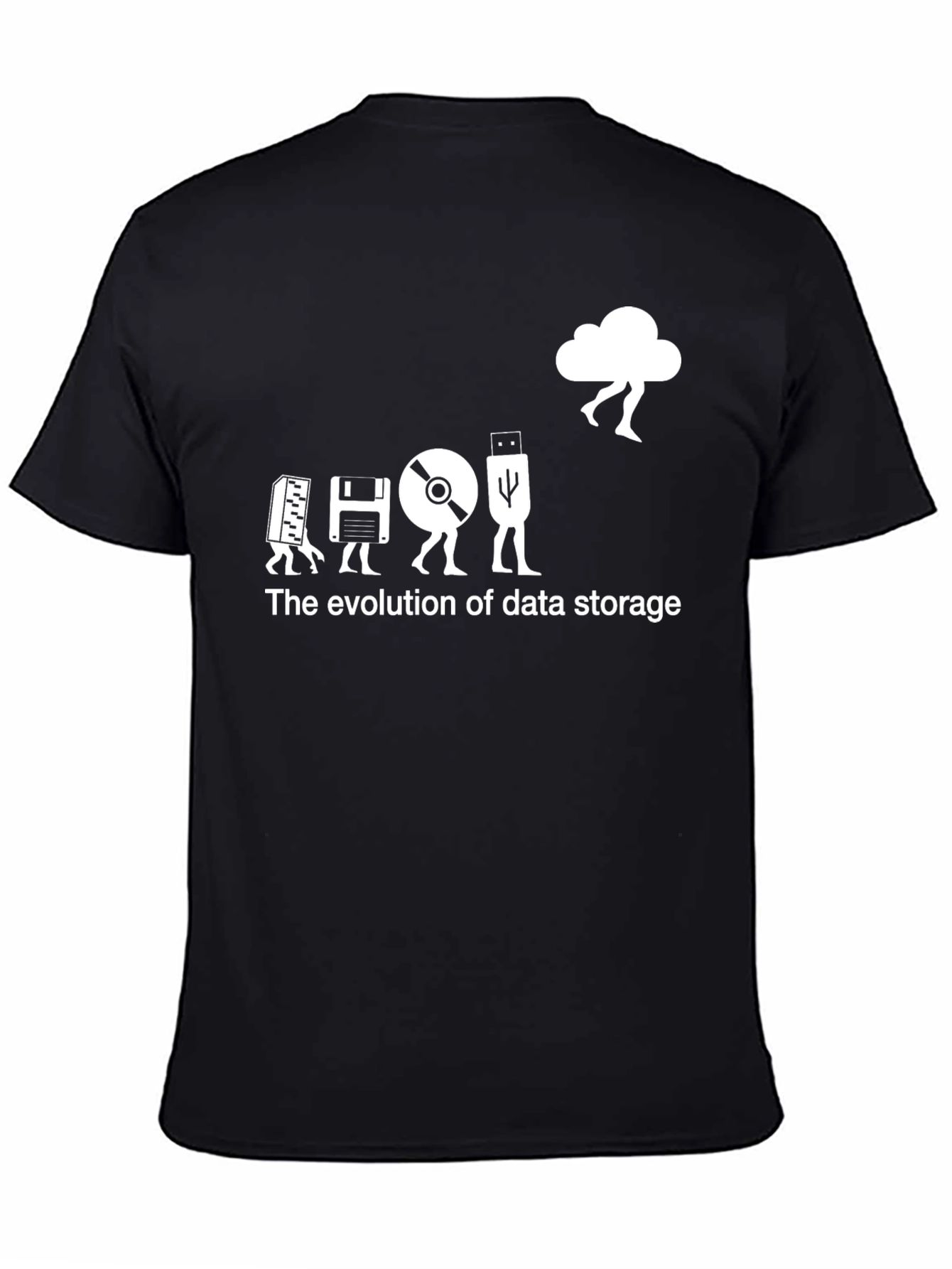 Data Storage Evolution Black T-Shirt