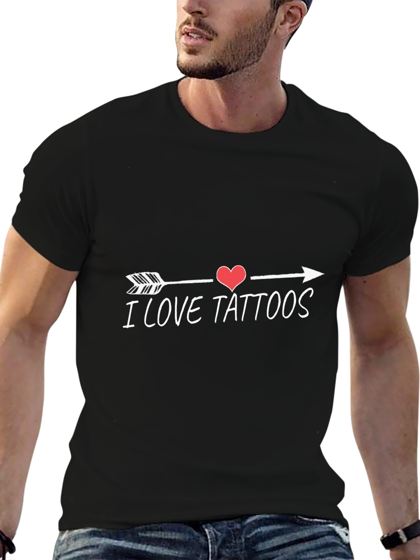 I Love Tattoos Arrow Heart T-Shirt