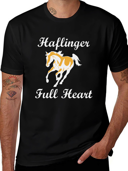 Haflinger Horse Graphic T-Shirt - Full Heart Design
