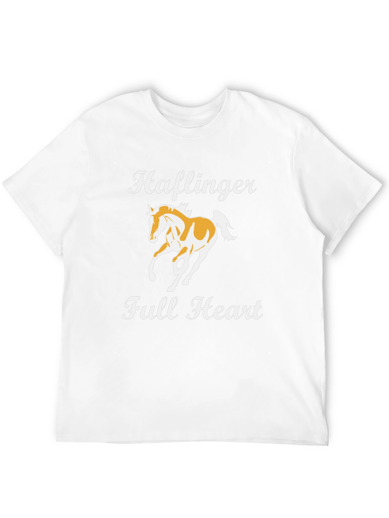 Haflinger Horse Graphic T-Shirt - Full Heart Design