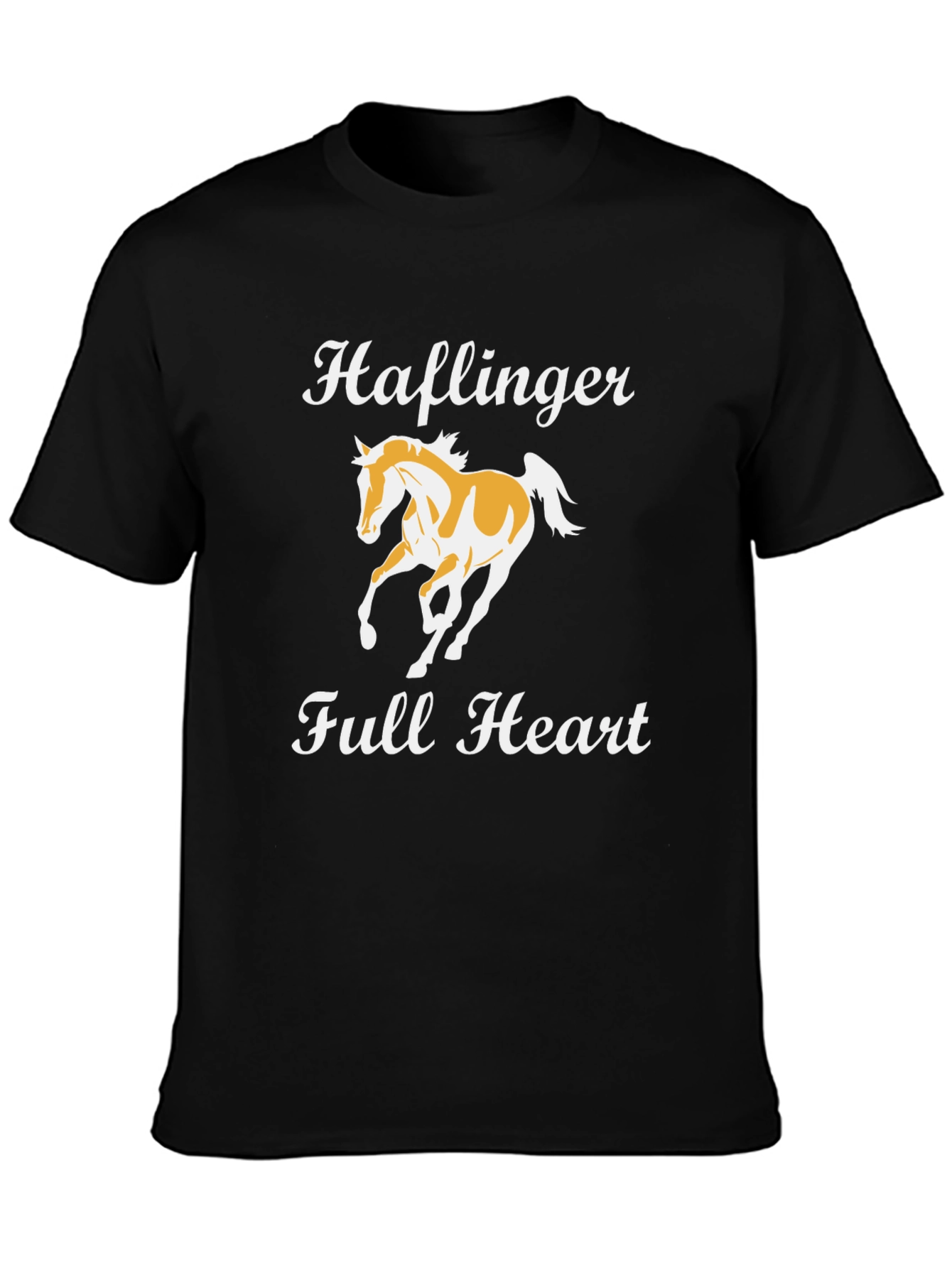 Haflinger Horse Graphic T-Shirt - Full Heart Design