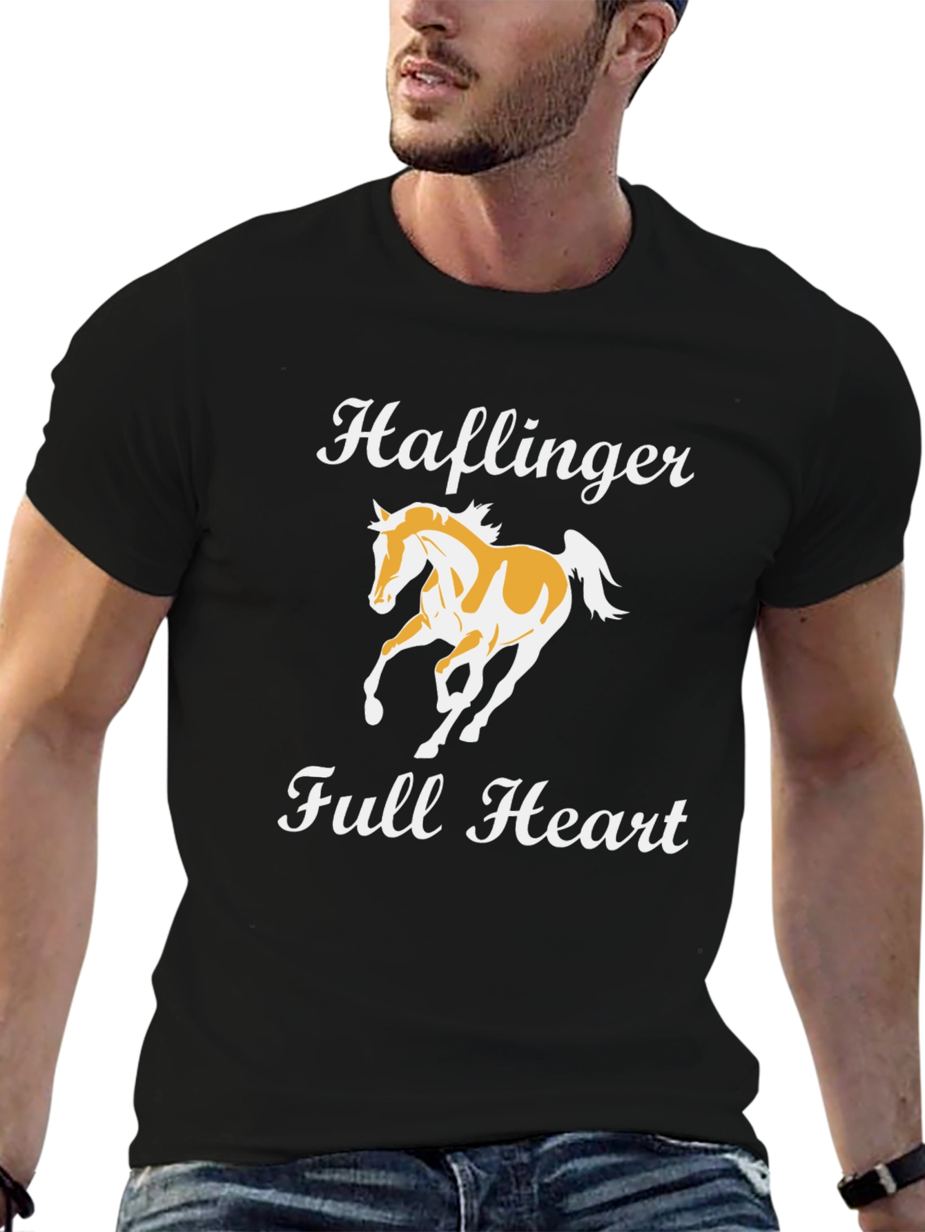 Haflinger Horse Graphic T-Shirt - Full Heart Design