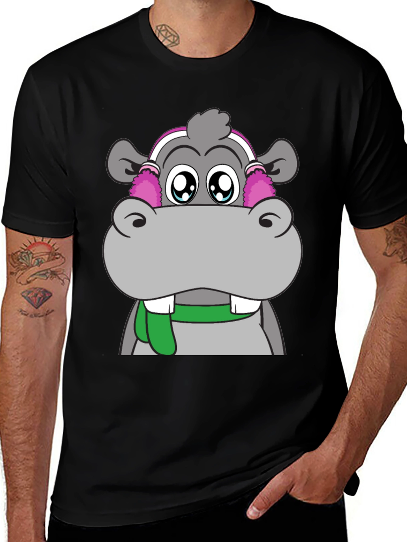 Cute Hippo Graphic Tee - Unisex