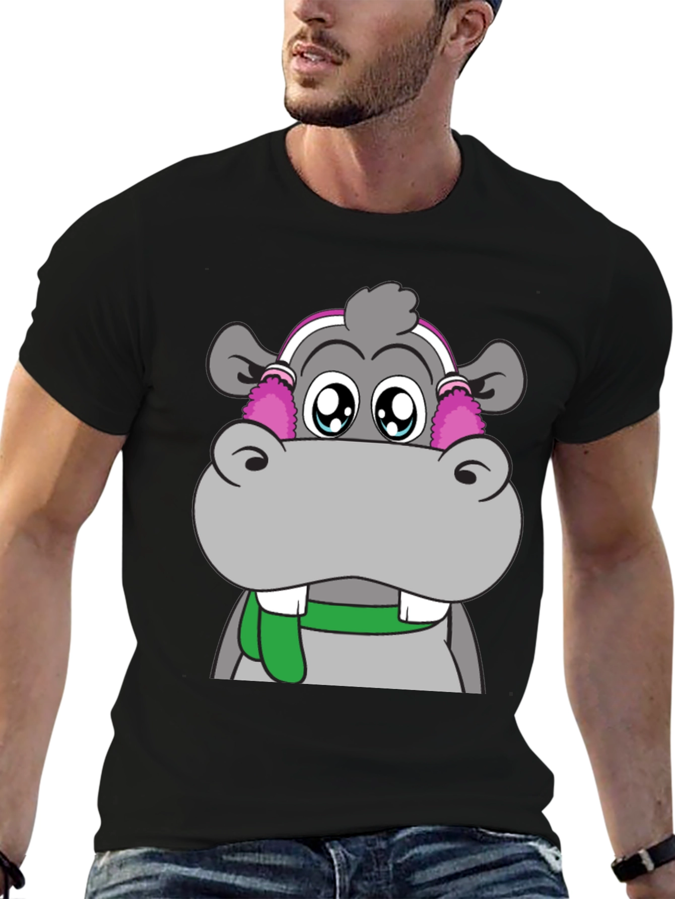 Cute Hippo Graphic Tee - Unisex