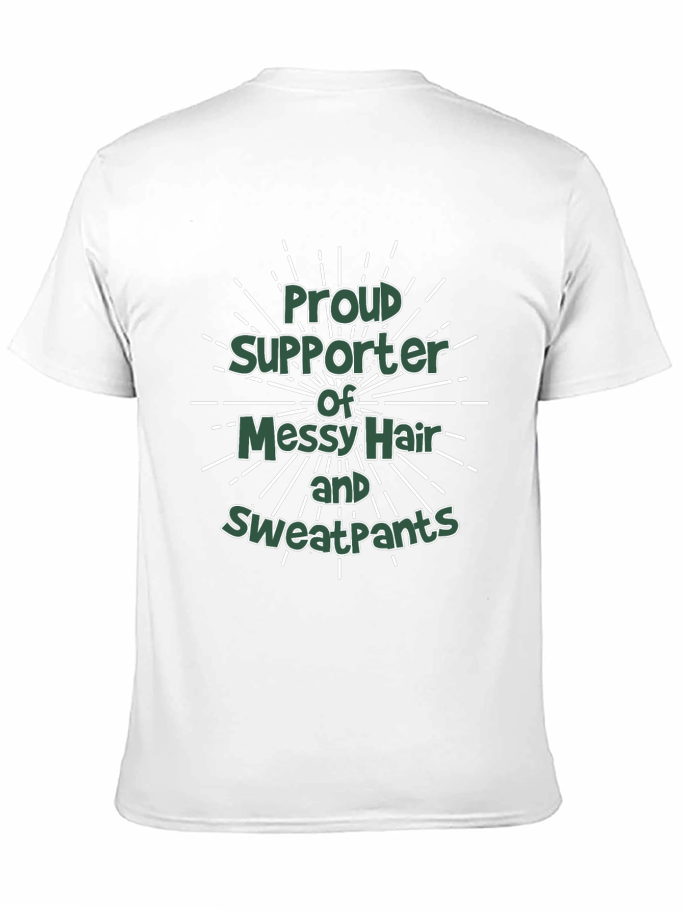 Proud Supporter Messy Hair Sweatpants Black T-Shirt