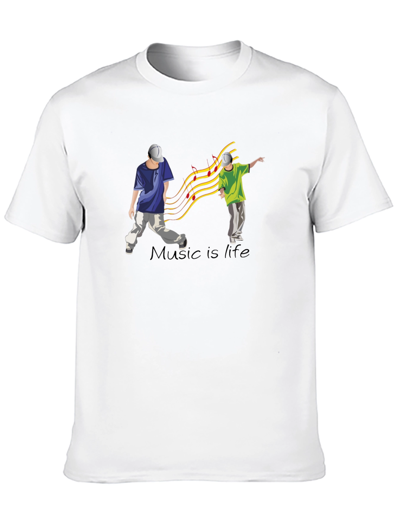 Music is Life Graphic Tee - Black