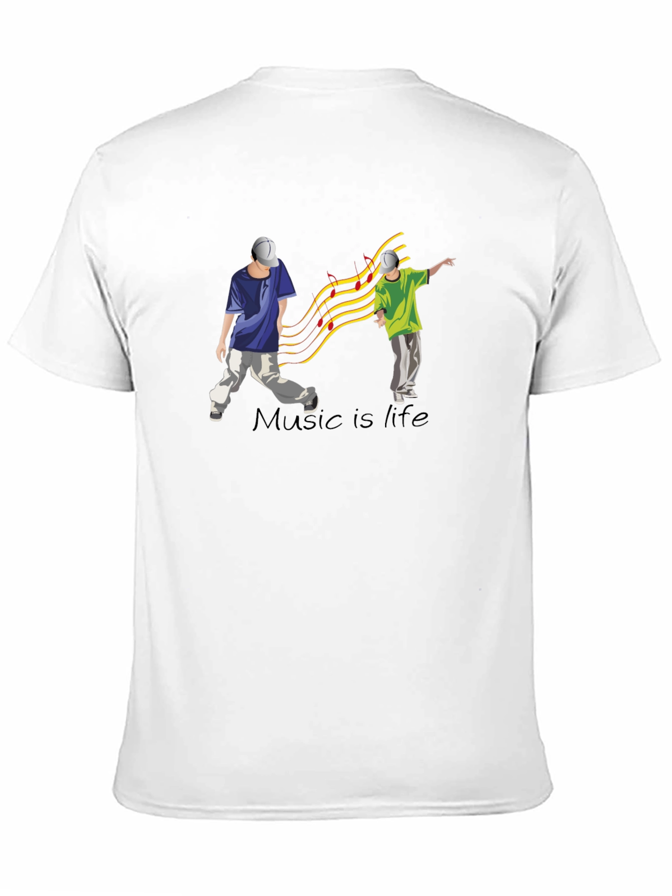 Music is Life Graphic Tee - Black