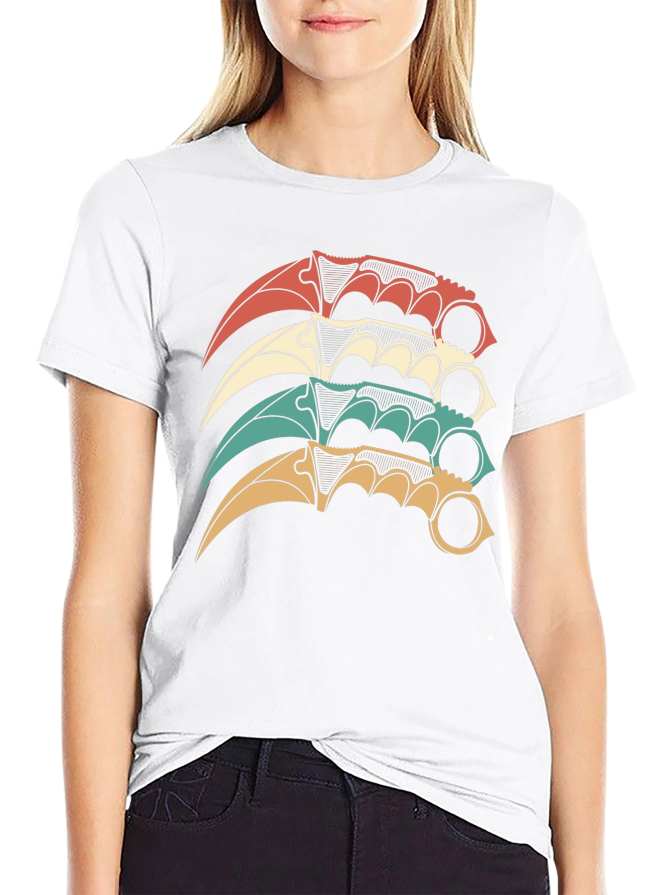 Karambit Stack Graphic T-Shirt - Black