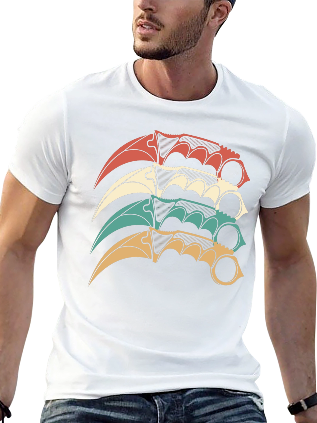 Karambit Stack Graphic T-Shirt - Black