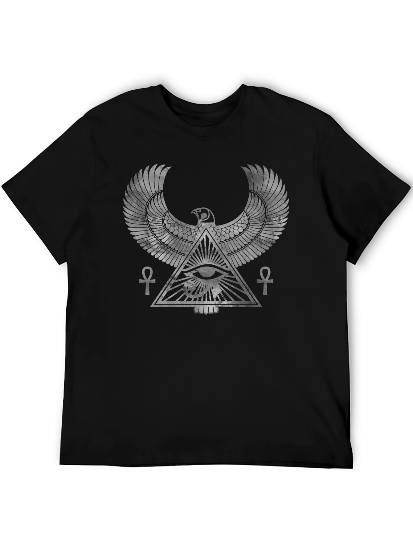 Egyptian Eye of Horus Graphic Black T-Shirt