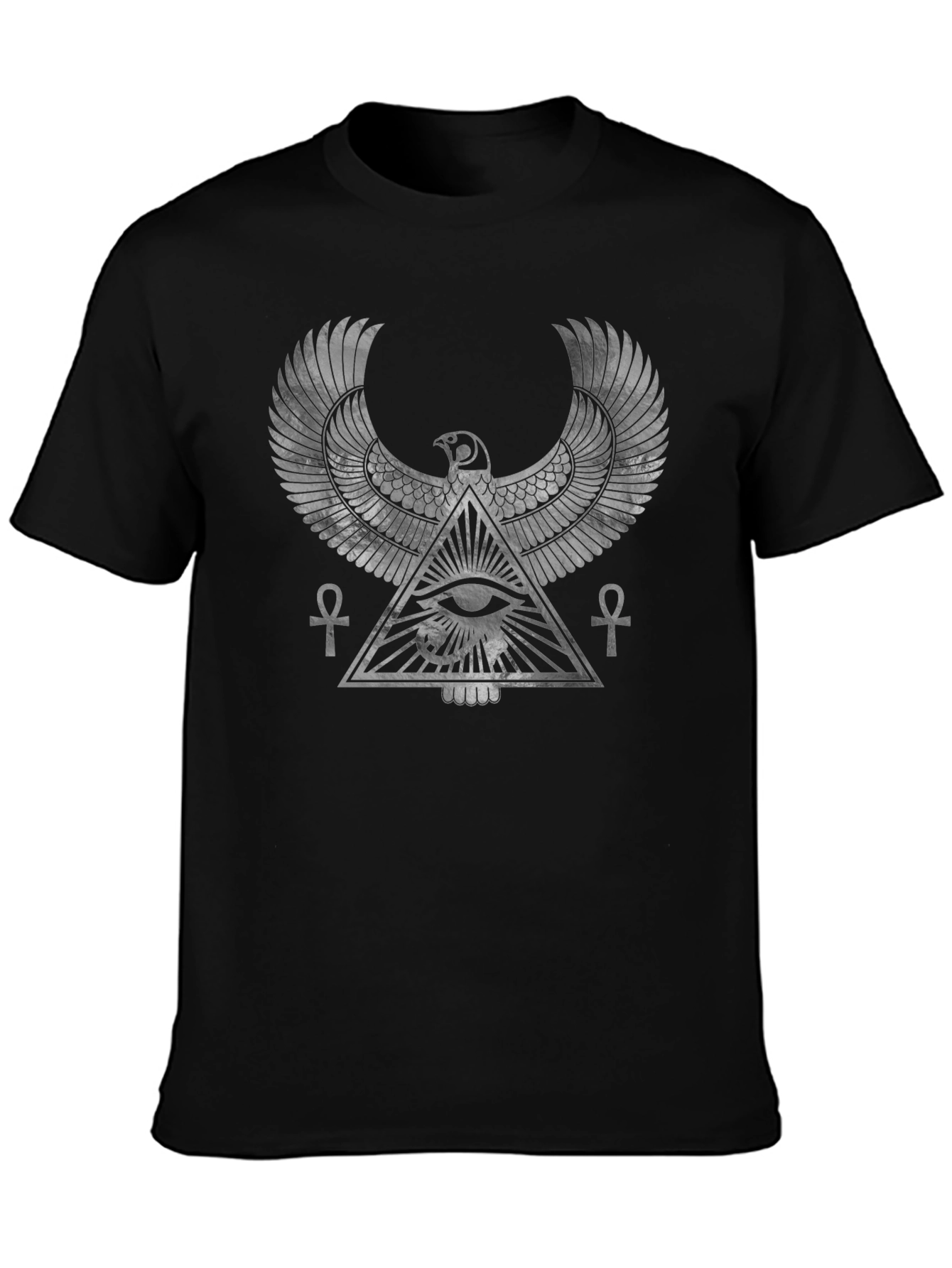 Egyptian Eye of Horus Graphic Black T-Shirt