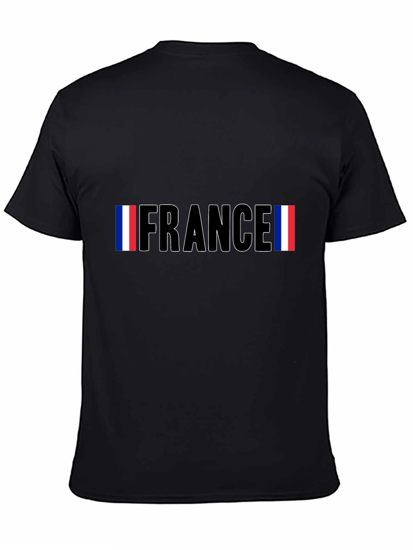 France Flag Graphic Black T-Shirt