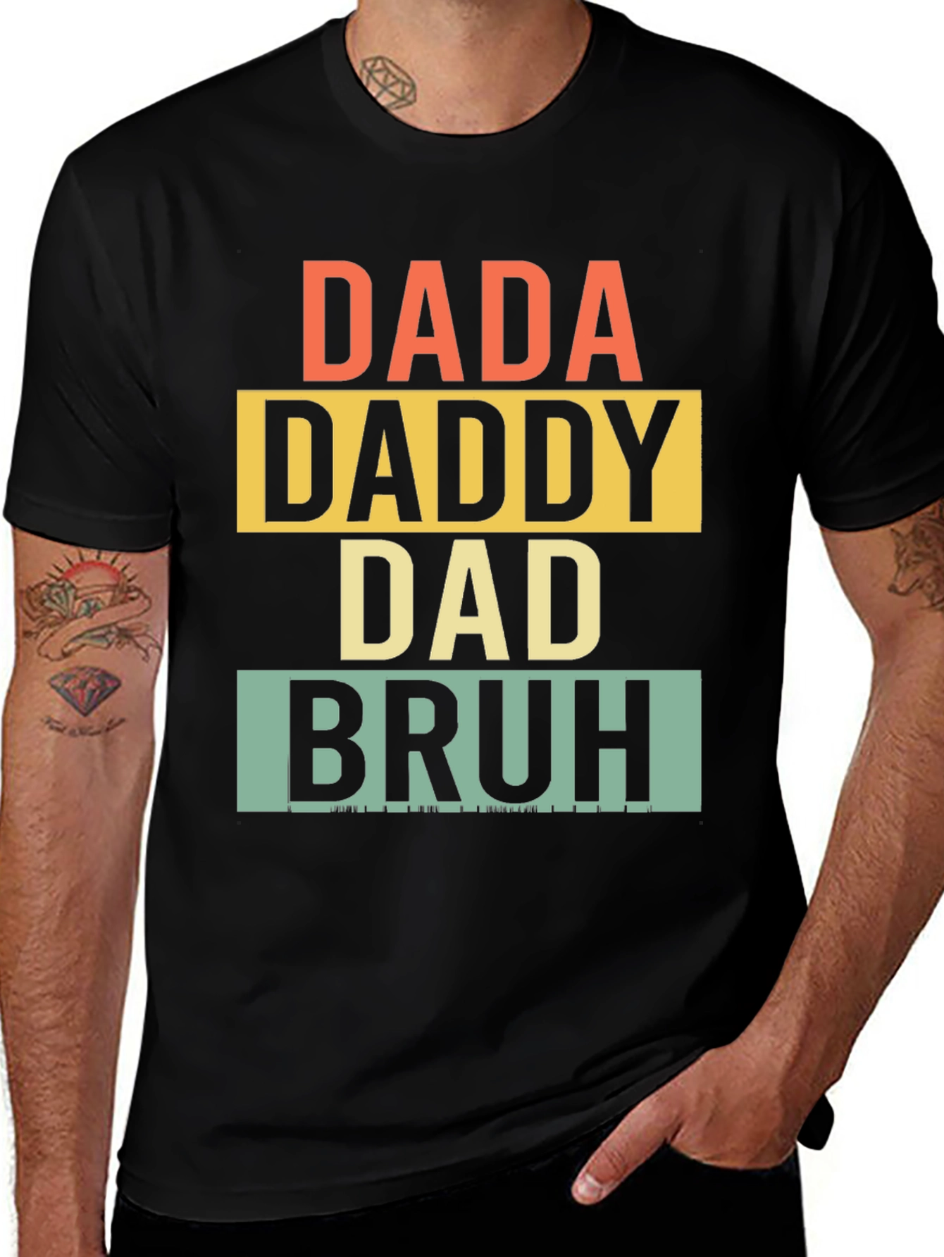 Dada Daddy Dad Bruh Graphic T-Shirt