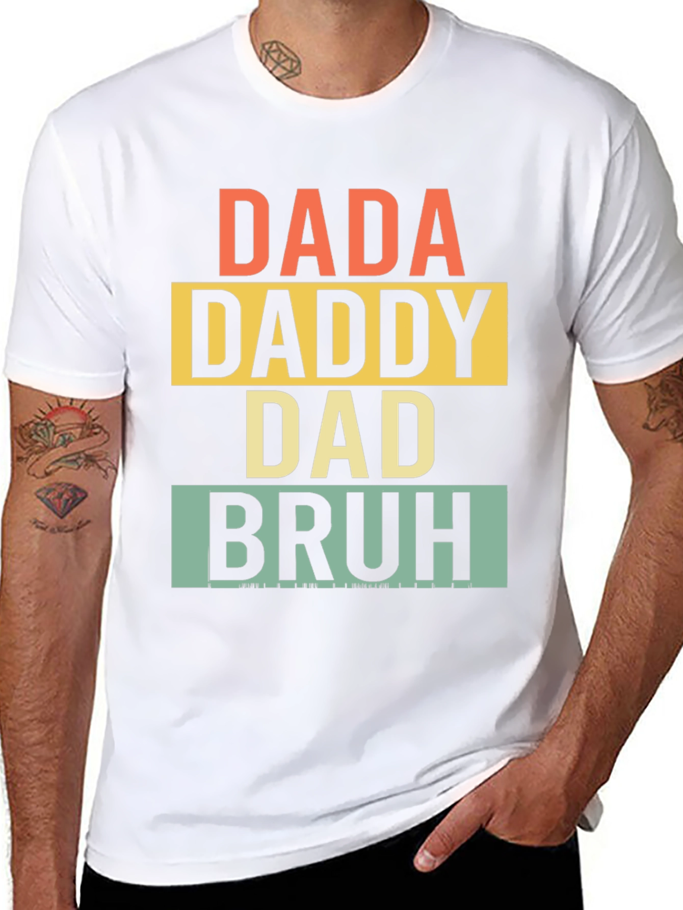 Dada Daddy Dad Bruh Graphic T-Shirt