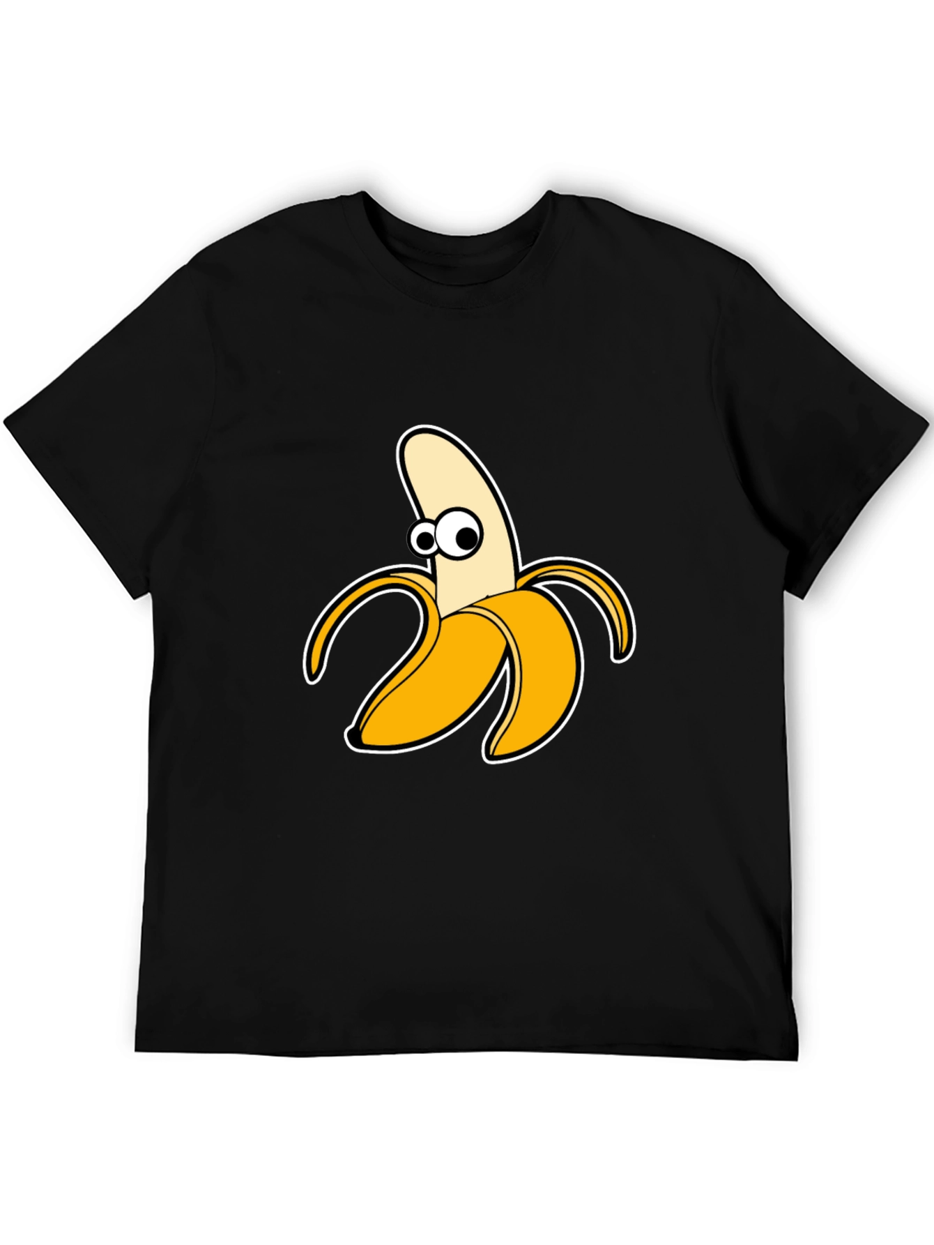 Funny Banana Graphic Tee - Black Cotton T-Shirt